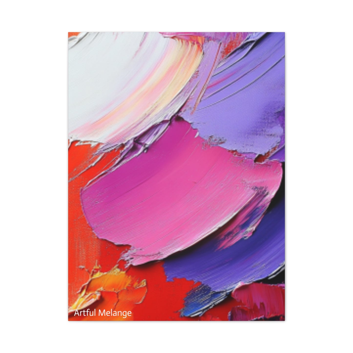 Acrylic Abstract Canvas Print - Homage to the Divine Nine/Red White Purple and Gold 10