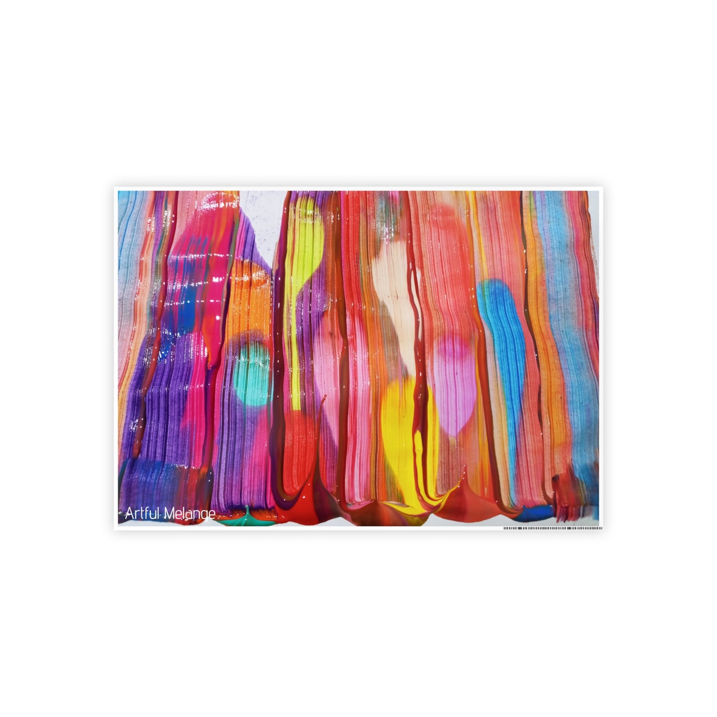 Gleaming Acrylic Abstract Poster: A Spectrum of Colorful Elegance