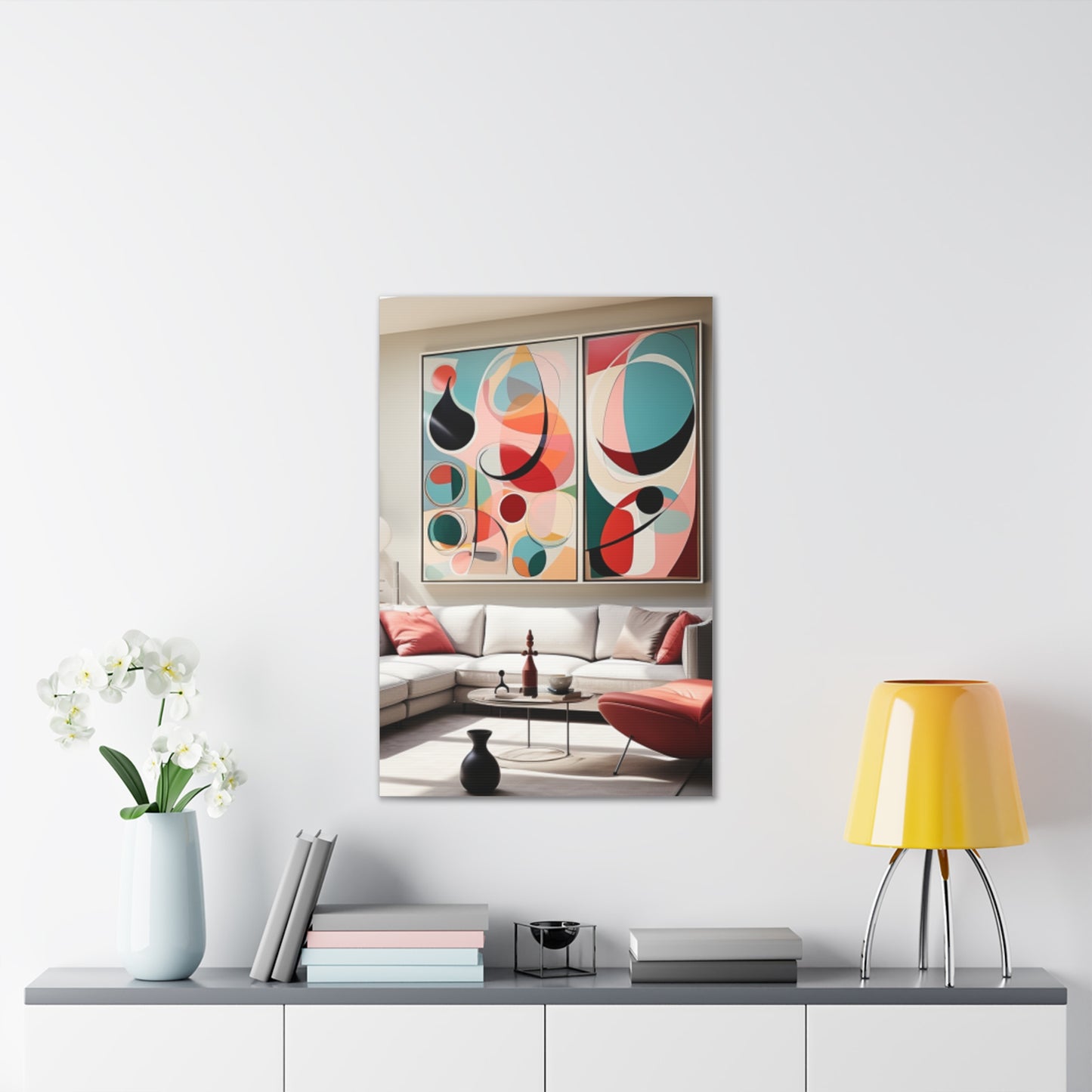 Timeless Elegance: Refined Pink Hues Canvas Print for Sophisticated Living Spaces