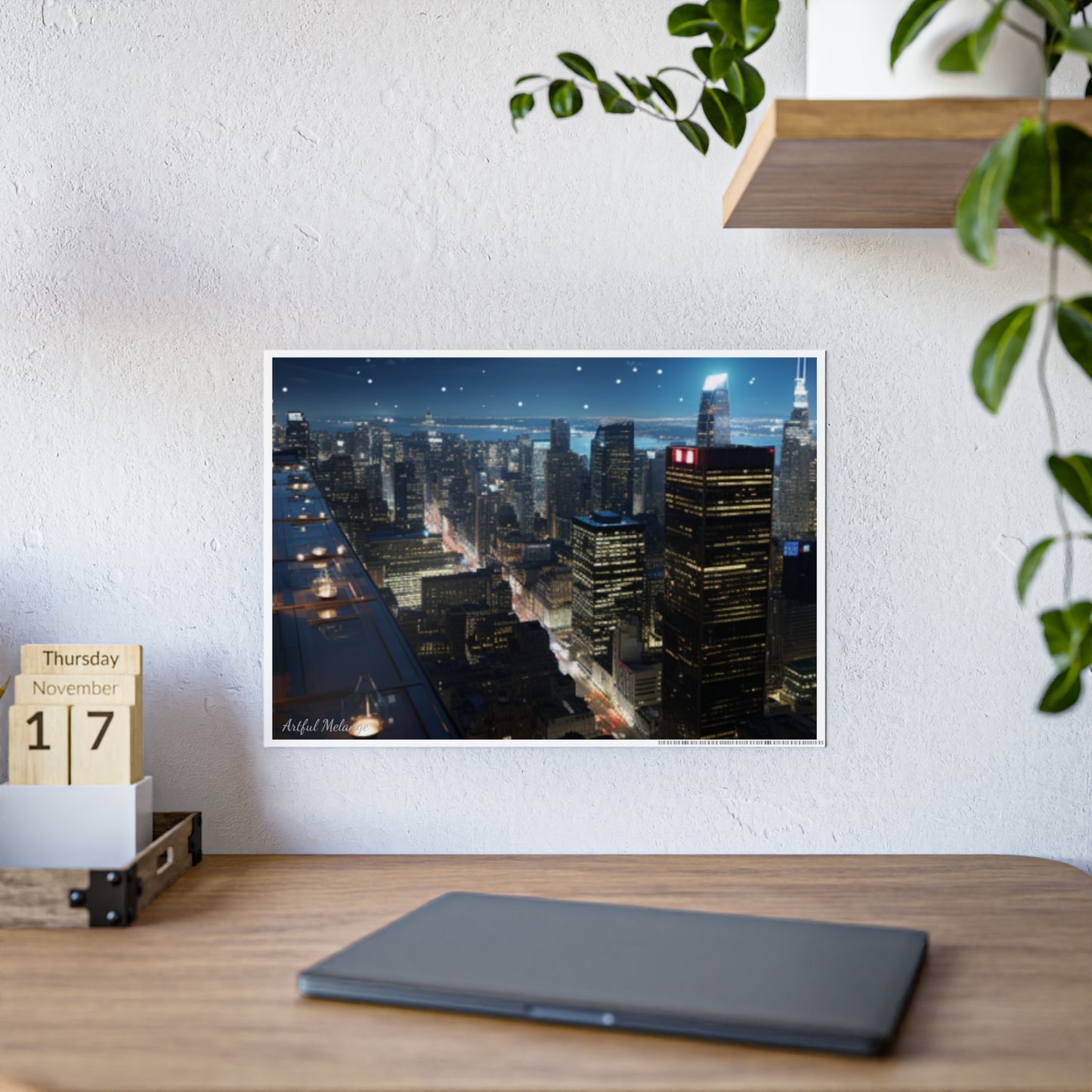 Skyline Vista: Hyper-Realistic 3D Cityscape Posters