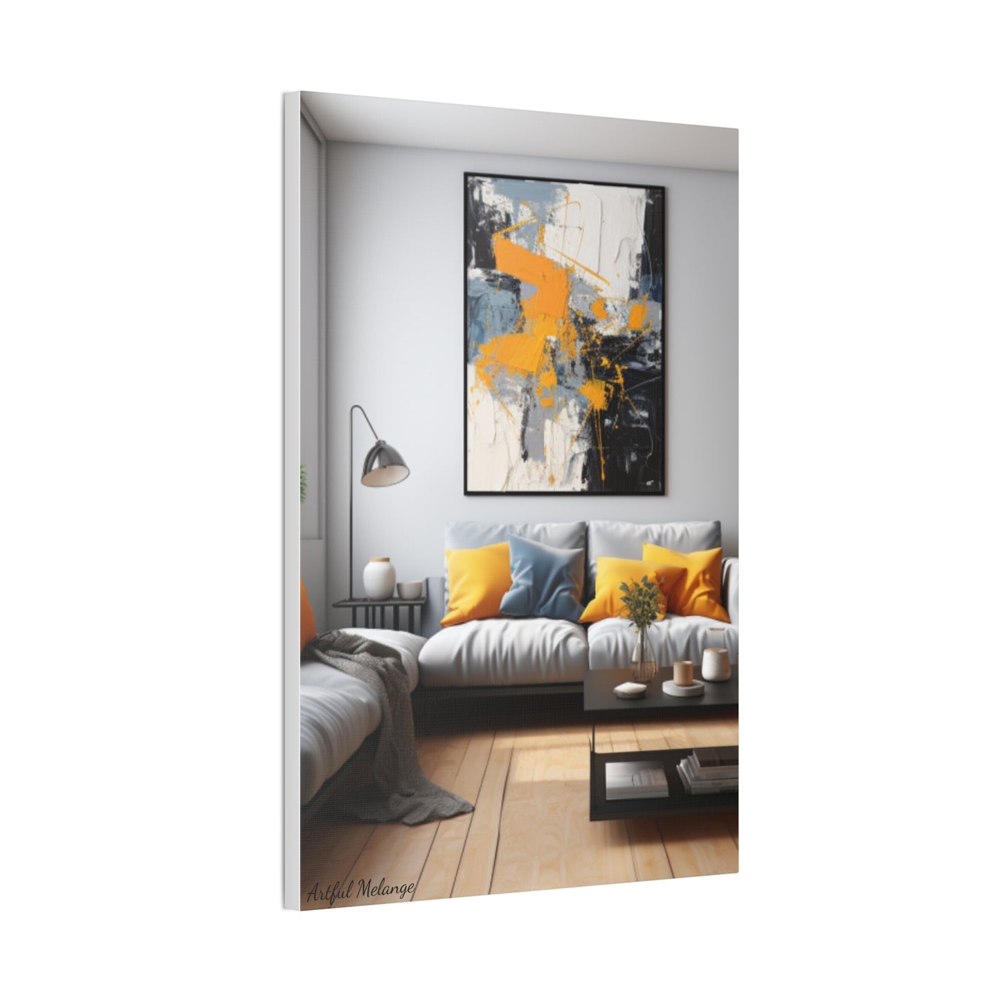 Timeless Elegance: Refined Yellow Hues Canvas Print for Sophisticated Living Spaces