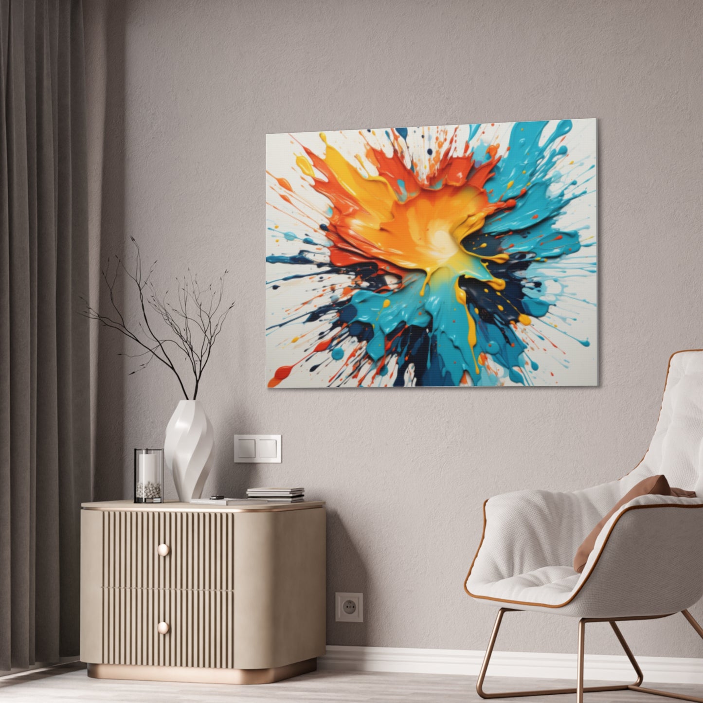 Primary Elegance: A Symphony of Sophistication Canvas Print