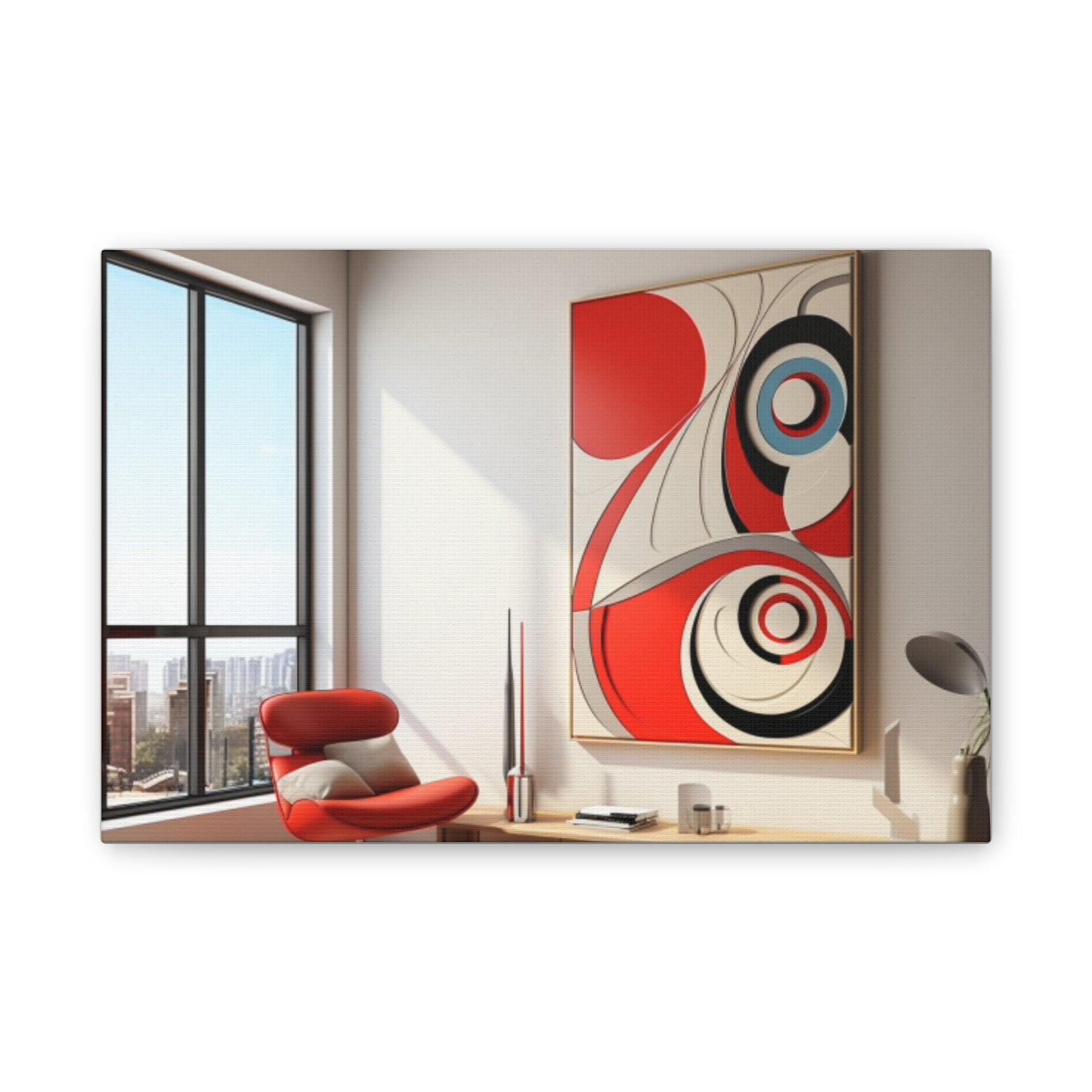 Crimson Elegance: A Symphony of Sophistication Canvas Print