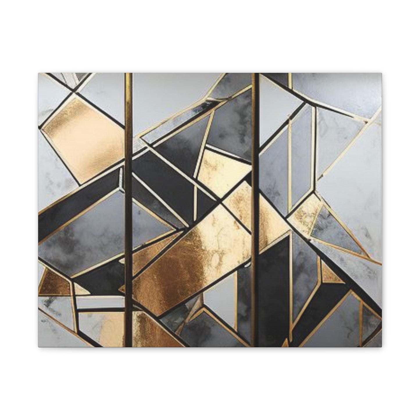 Gold and Black Elegance: A Symphony of Sophistication Canvas Print