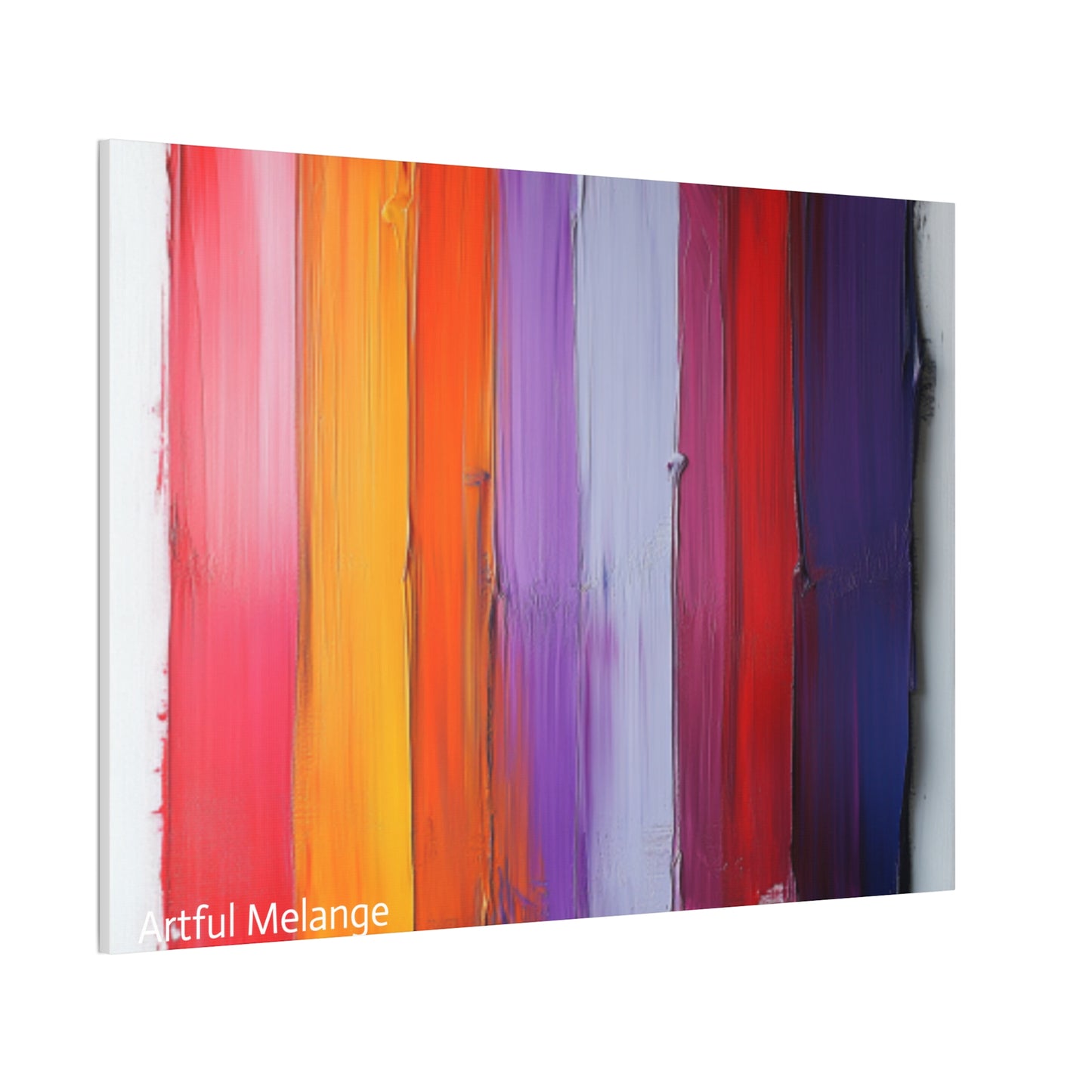 Acrylic Abstract Canvas Print - Homage to the Divine Nine/Red White Purple and Gold 5