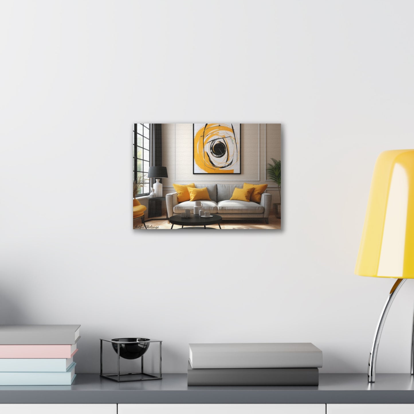 Timeless Elegance: Refined Yellow Hues Canvas Print for Sophisticated Living Spaces