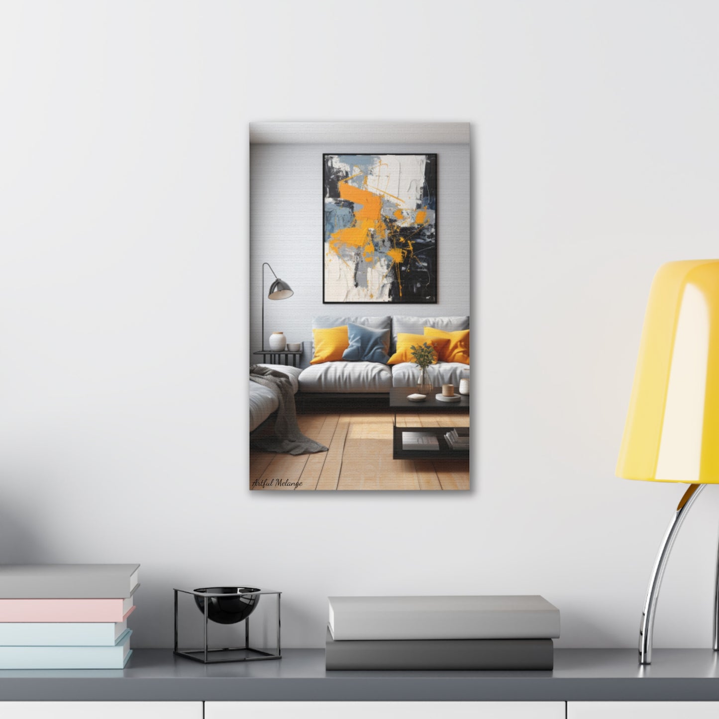 Timeless Elegance: Refined Yellow Hues Canvas Print for Sophisticated Living Spaces