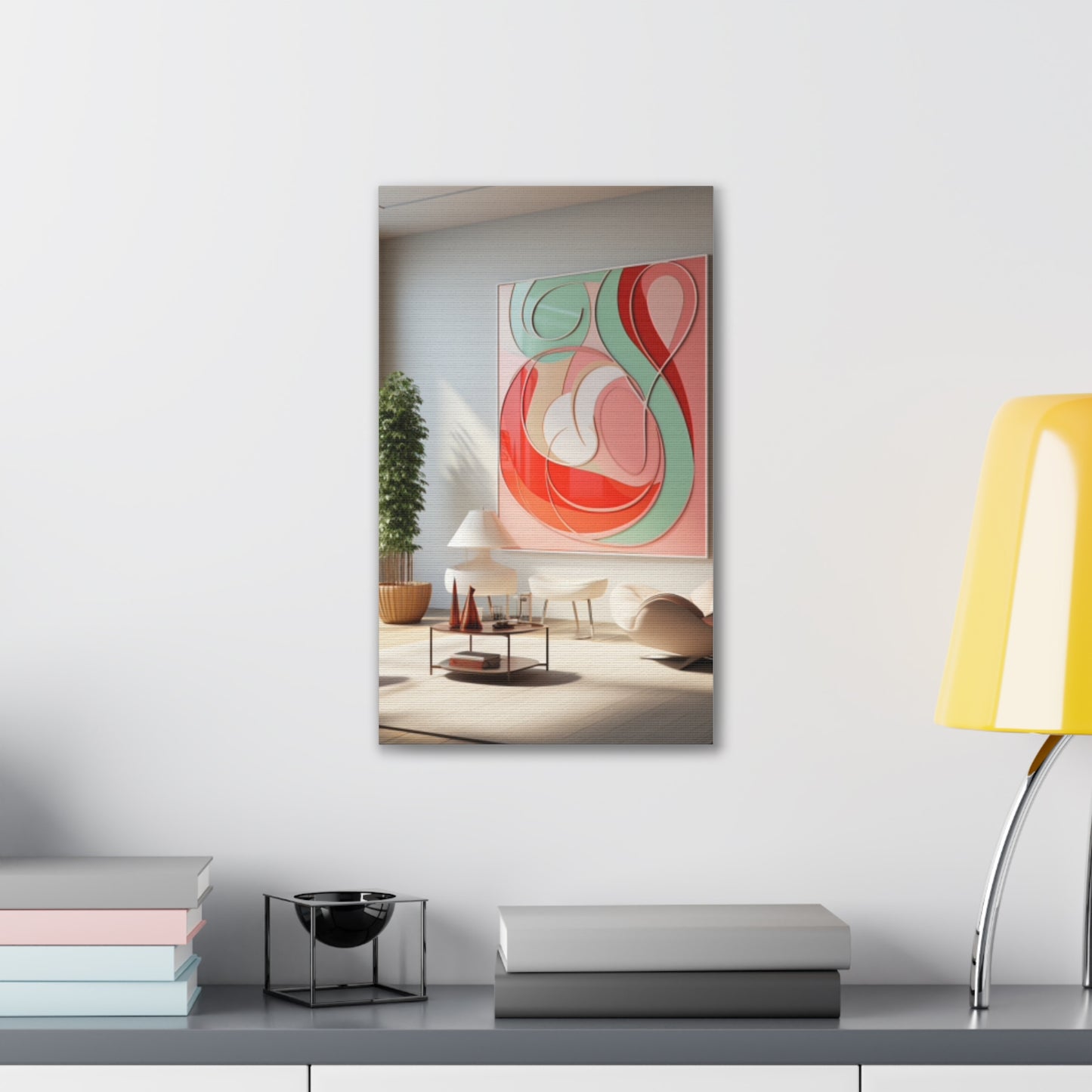 Timeless Elegance: Refined Pink Hues Canvas Print for Sophisticated Living Spaces