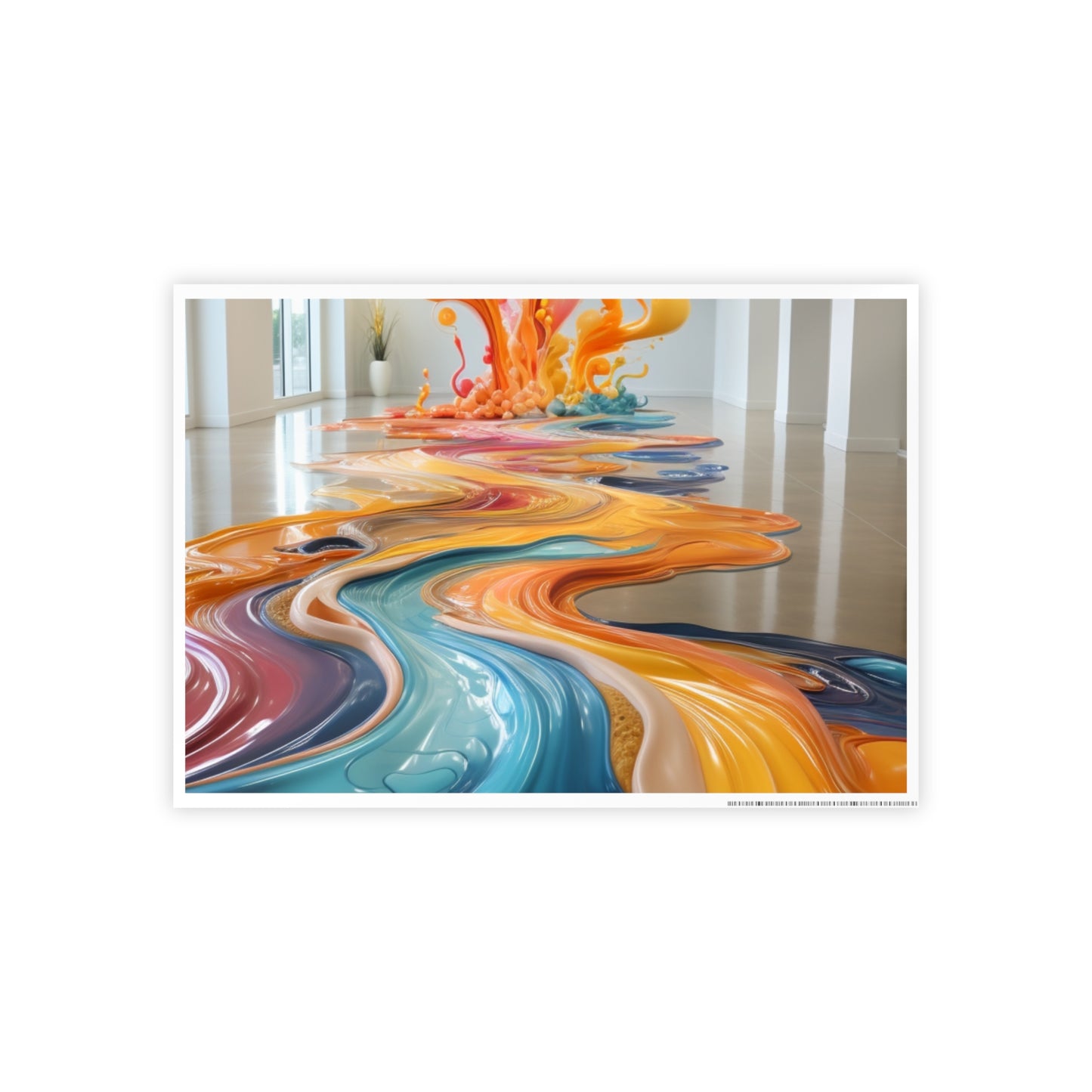 Vibrant Acrylic Canvas Print- Vibrantly Flowing