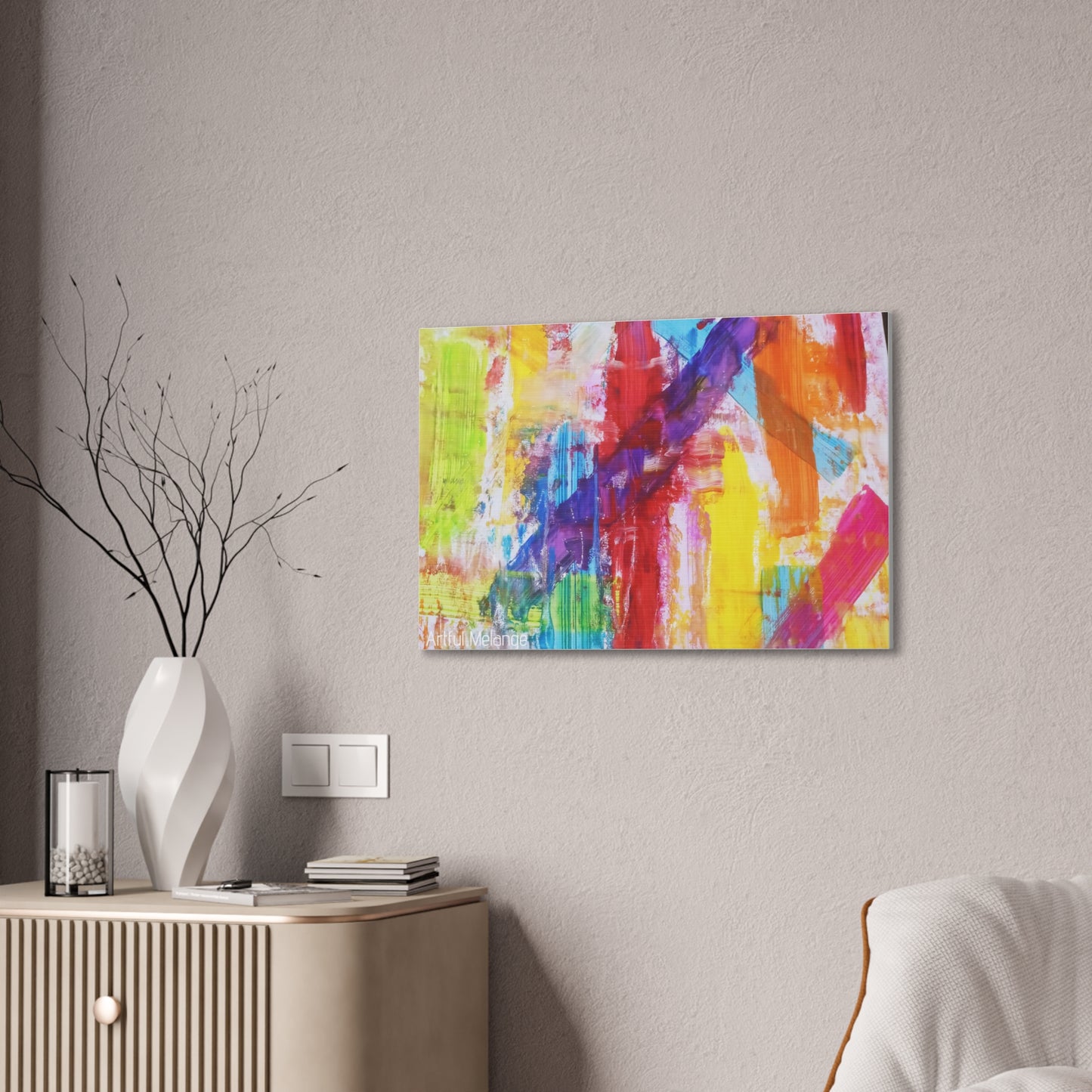 Primary Elegance: A Symphony of Sophistication Canvas Print