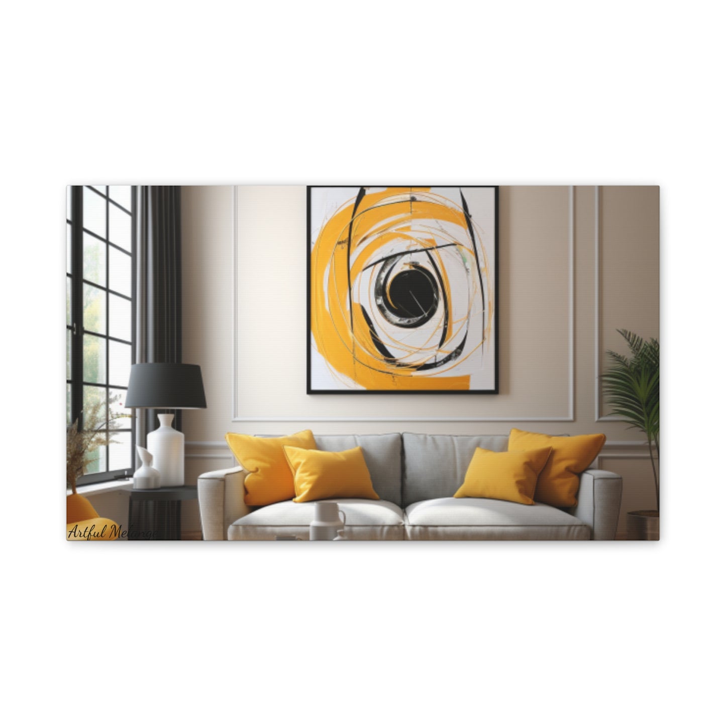 Timeless Elegance: Refined Yellow Hues Canvas Print for Sophisticated Living Spaces