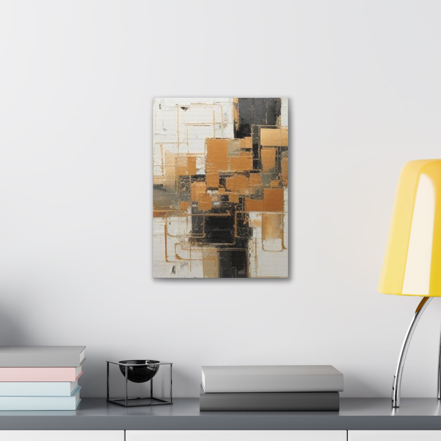 Gold and Black Elegance: A Symphony of Sophistication Canvas Print