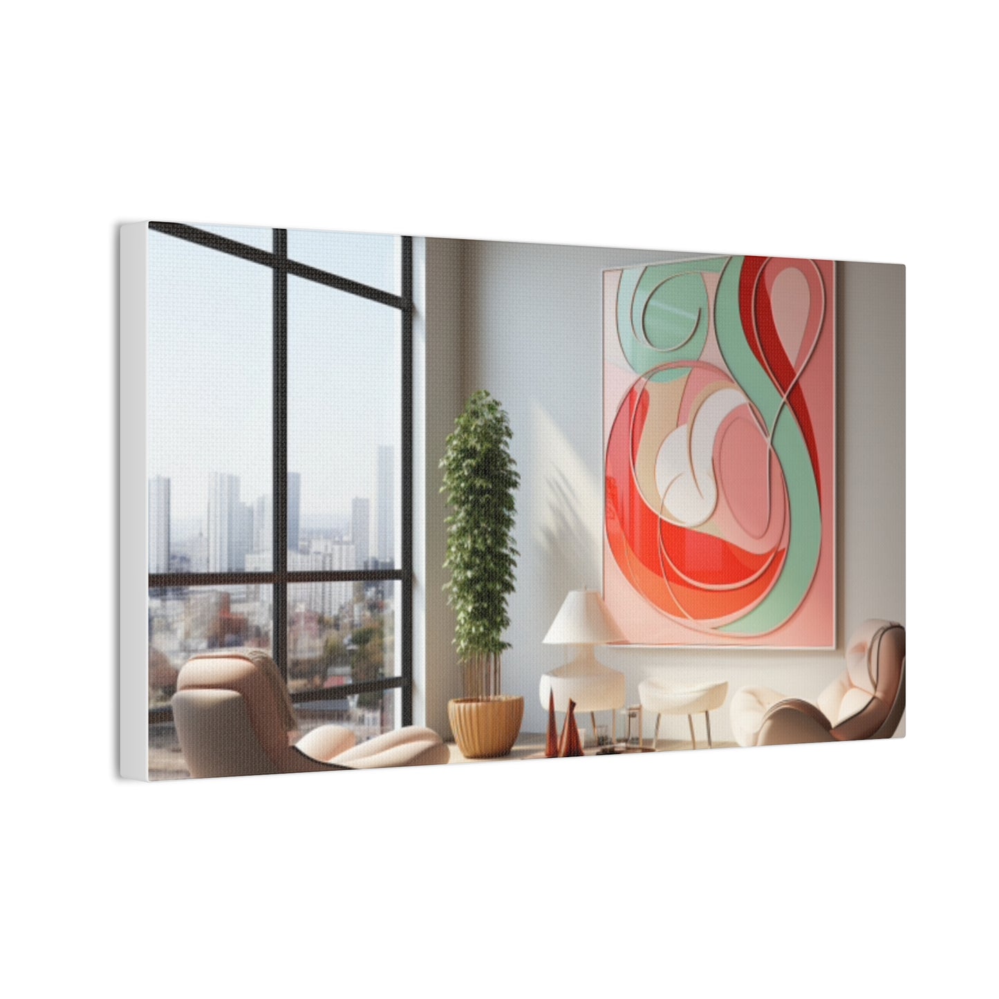 Timeless Elegance: Refined Pink Hues Canvas Print for Sophisticated Living Spaces