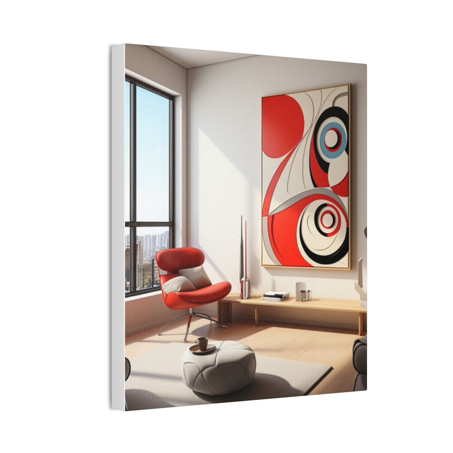 Crimson Elegance: A Symphony of Sophistication Canvas Print