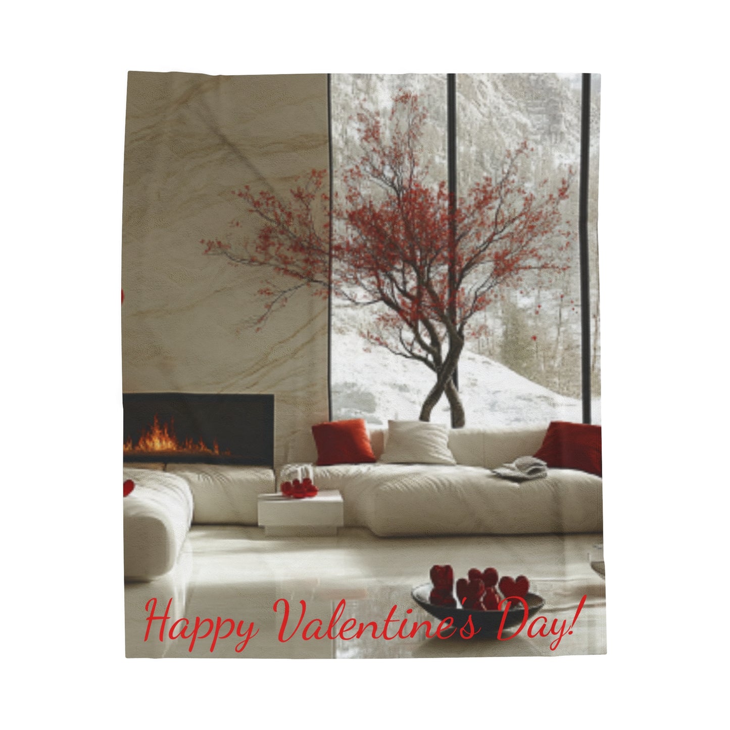 Velveteen Plush Valentine's Day Blanket 2