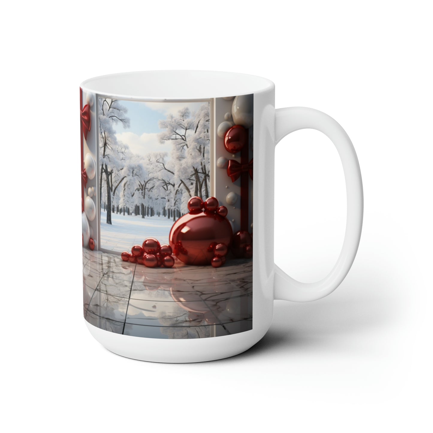 Cozy Holiday Mugs: Embrace the Season with Our Festive Living Scenes 15oz