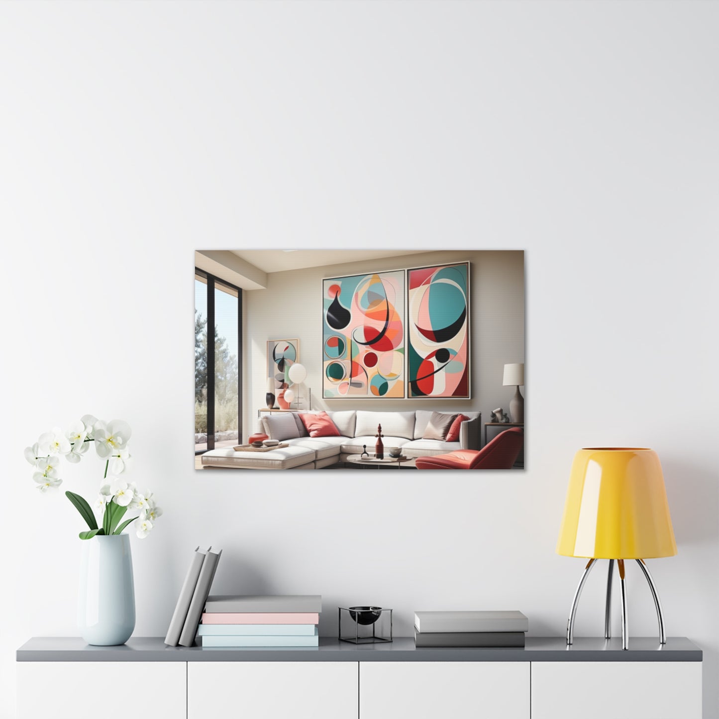 Timeless Elegance: Refined Pink Hues Canvas Print for Sophisticated Living Spaces