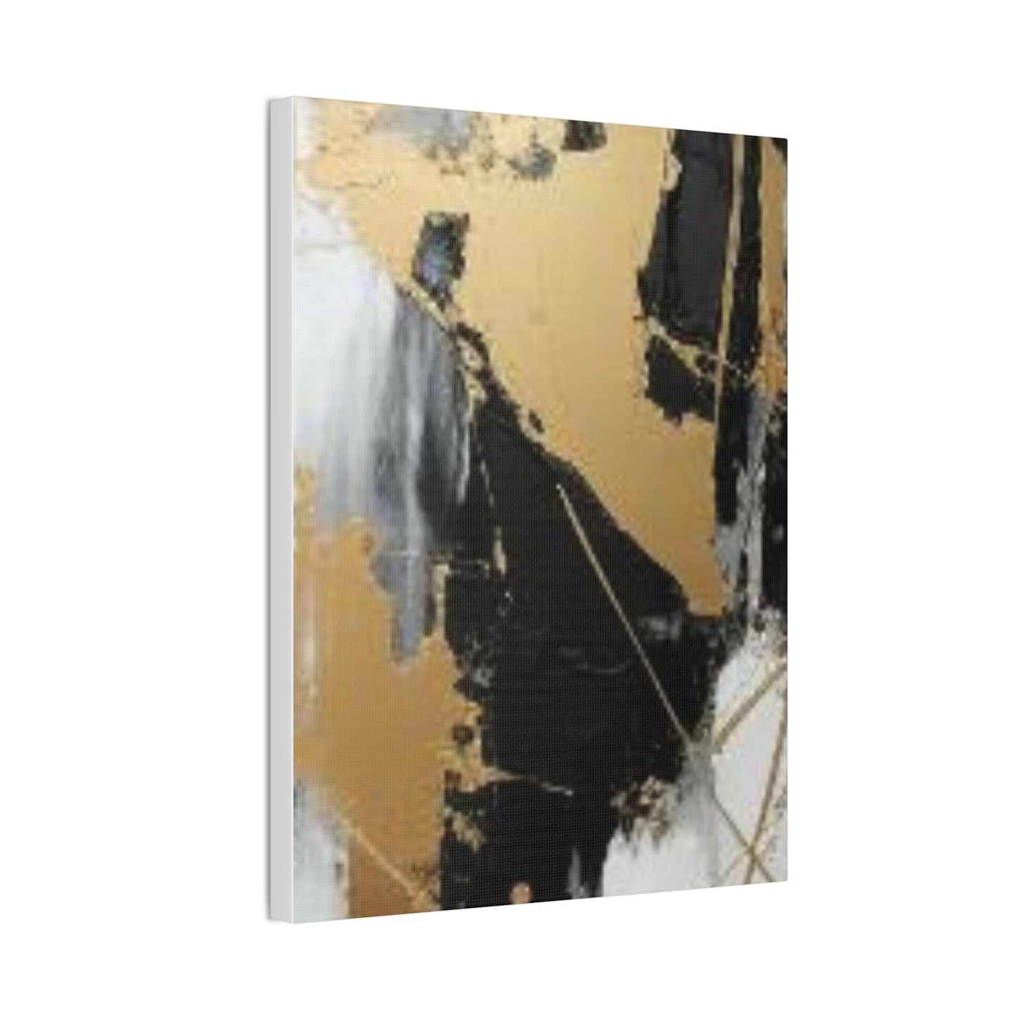 Gold and Black Elegance: A Symphony of Sophistication Canvas Print