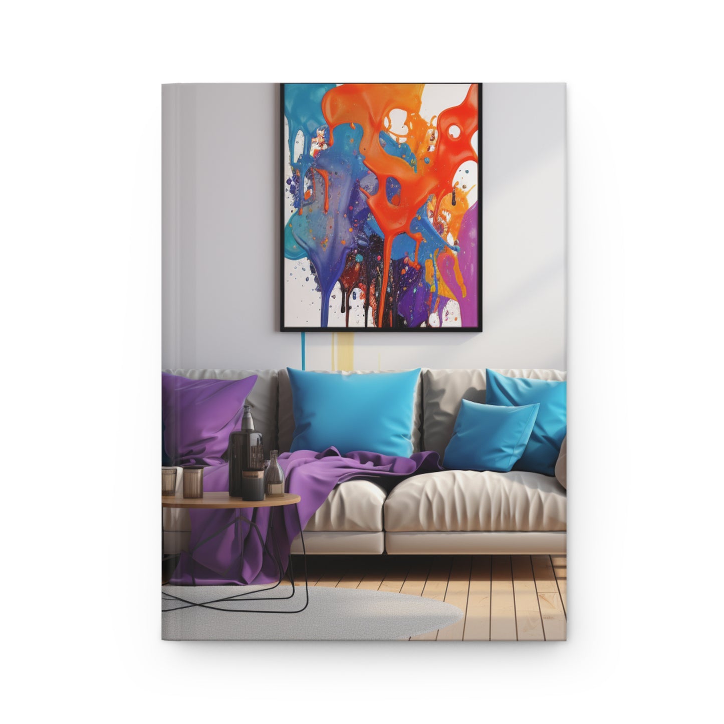 Abstract Elegance: Living Room Harmony Hardcover Journal