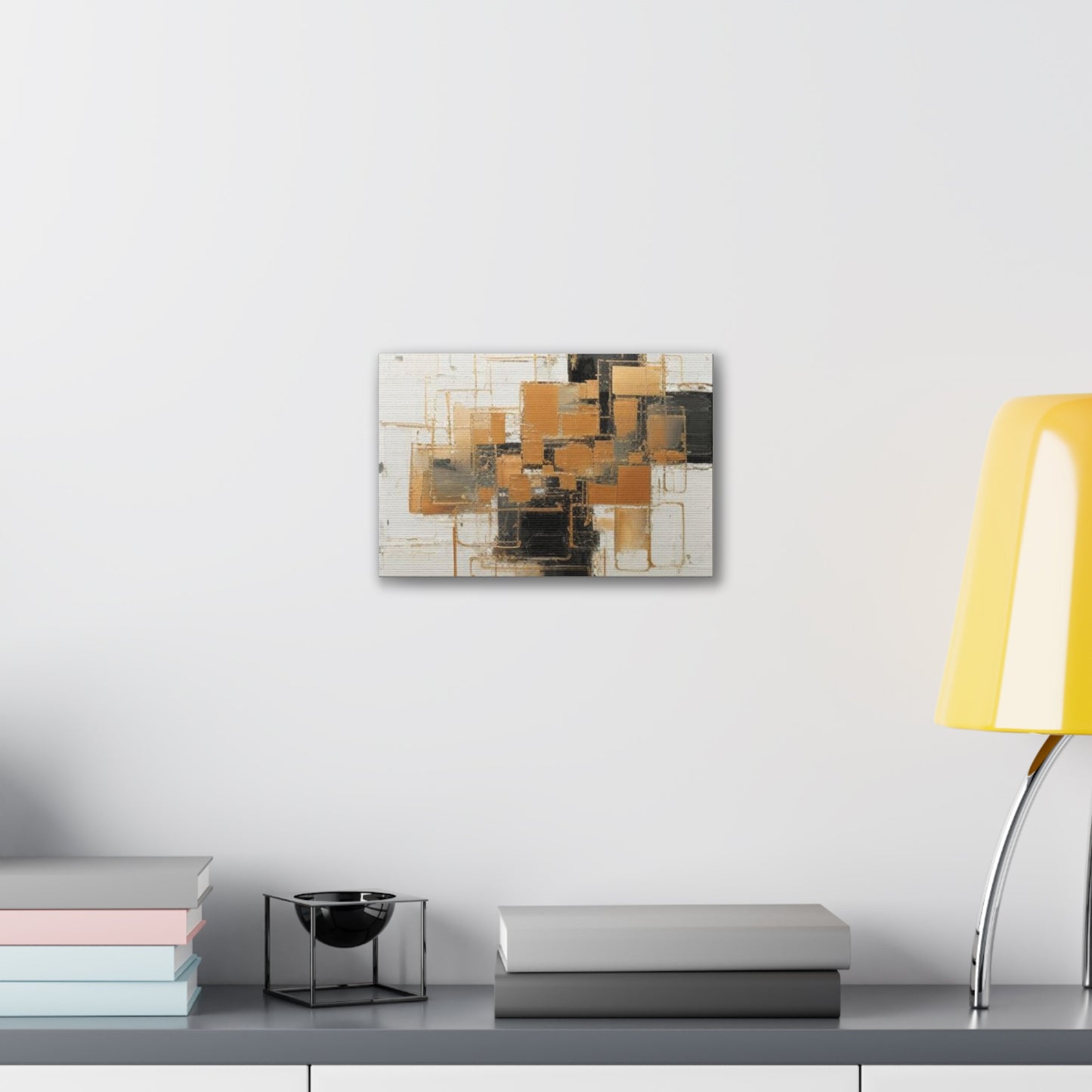 Gold and Black Elegance: A Symphony of Sophistication Canvas Print