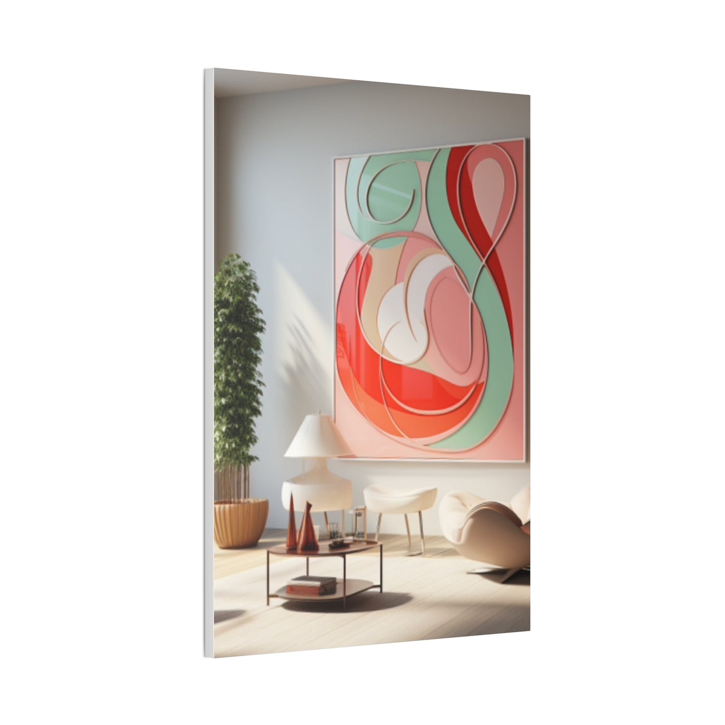 Timeless Elegance: Refined Pink Hues Canvas Print for Sophisticated Living Spaces