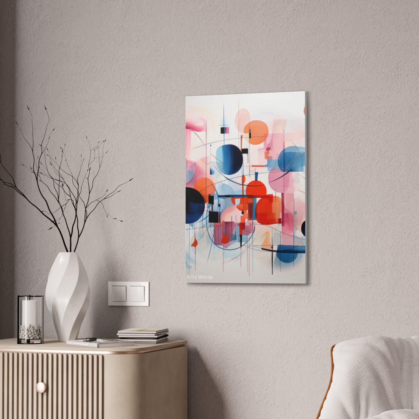 Primary Elegance: A Symphony of Sophistication Canvas Print