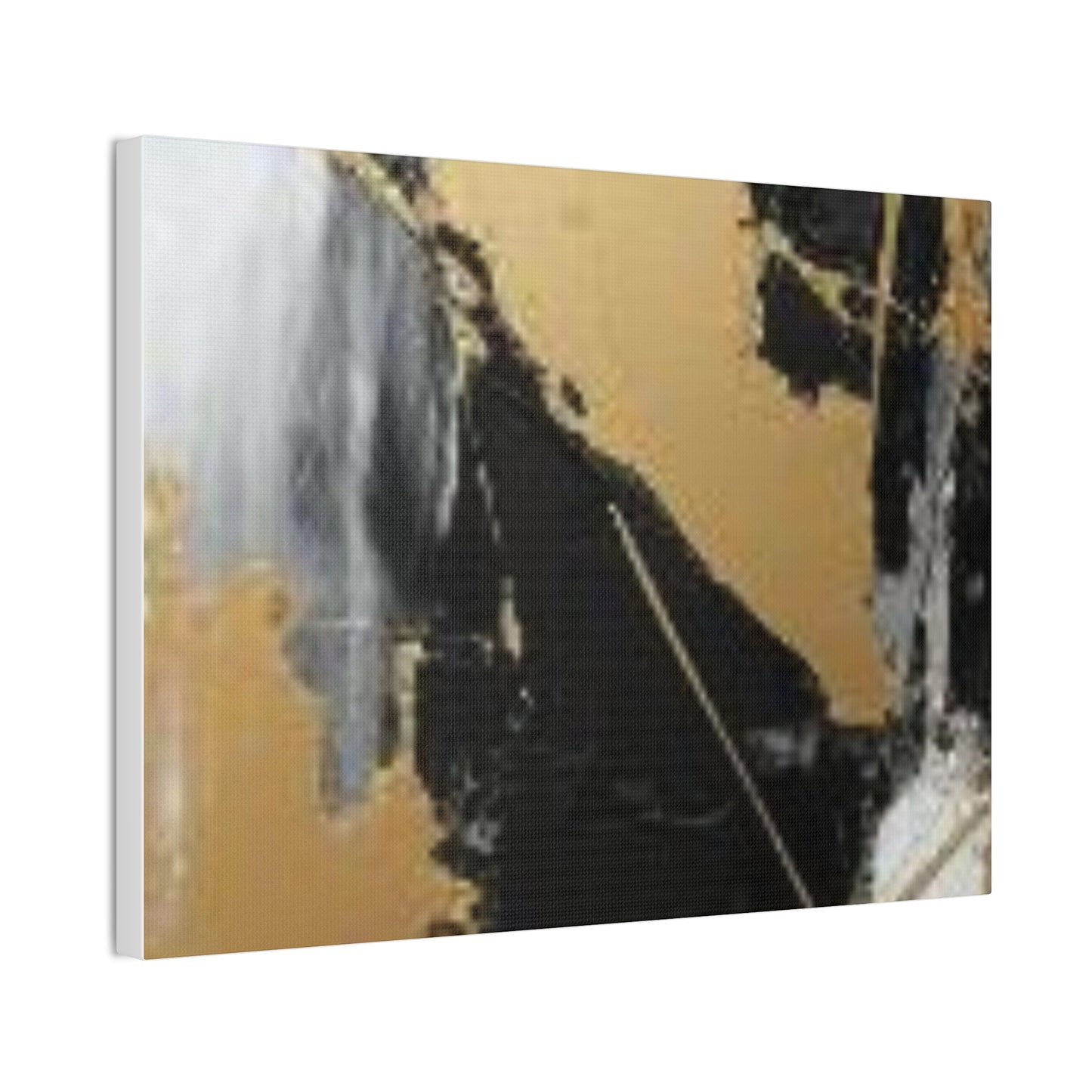 Gold and Black Elegance: A Symphony of Sophistication Canvas Print