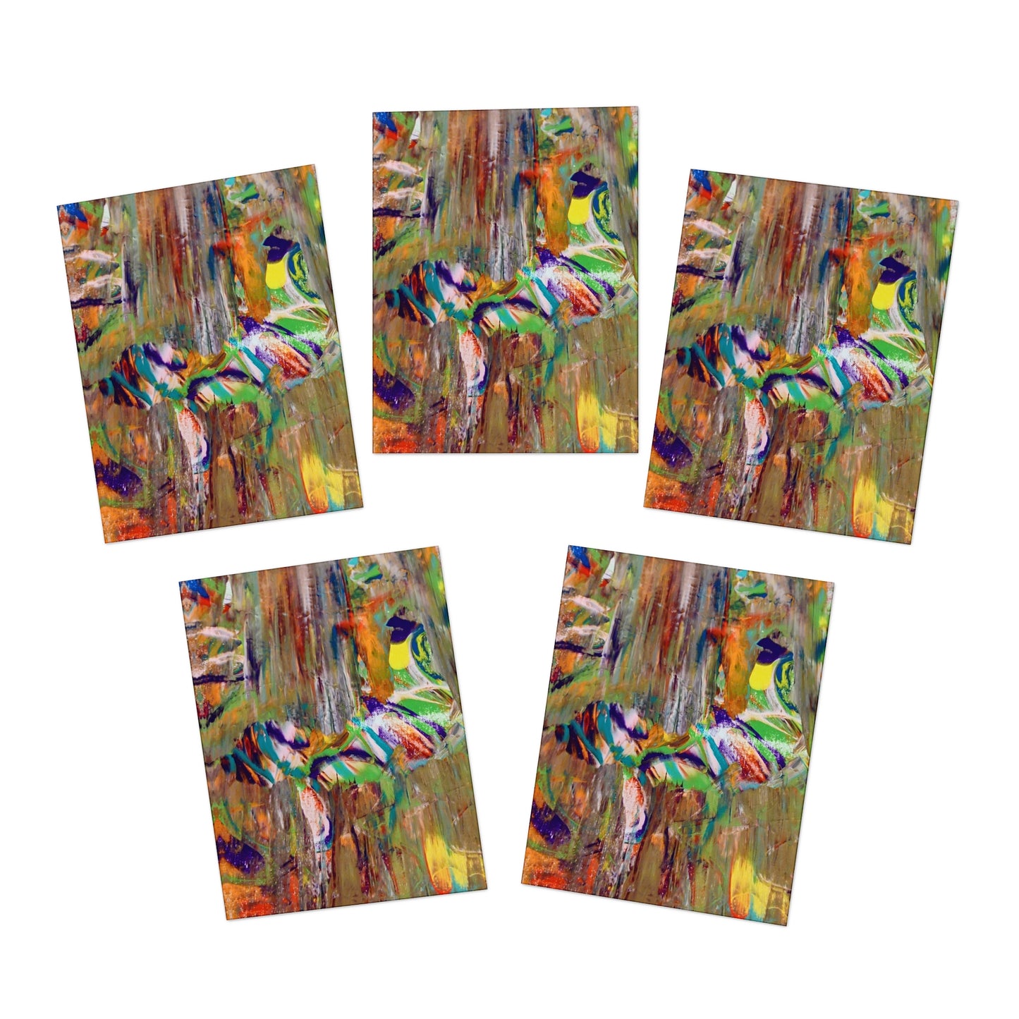 Elegance in Ink:  Abstract Art Note Card Set(5-Pack)