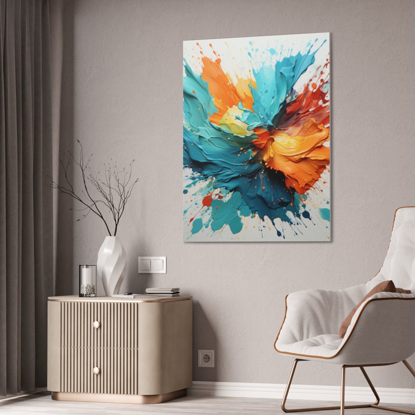 Primary Elegance: A Symphony of Sophistication Canvas Print