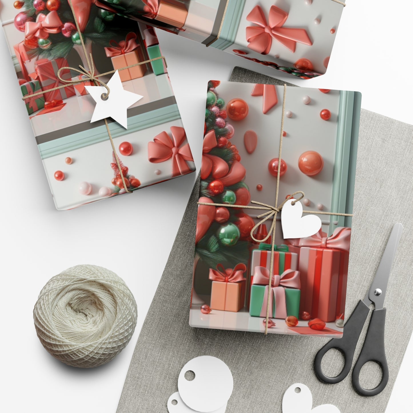 Elegant Pink Holiday Wrapping Paper Collection – Elevate Your Gifts with Sophisticated Style