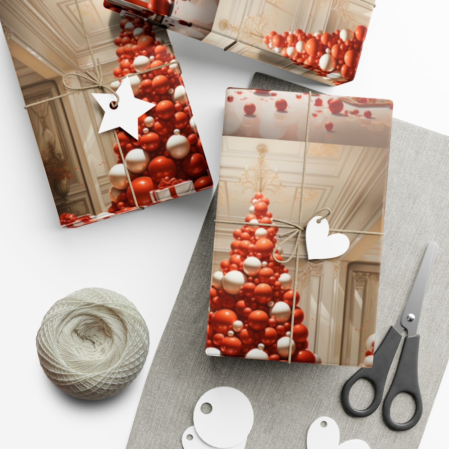 Elegant Red Holiday Wrapping Paper Collection – Elevate Your Gifts with Sophisticated Style