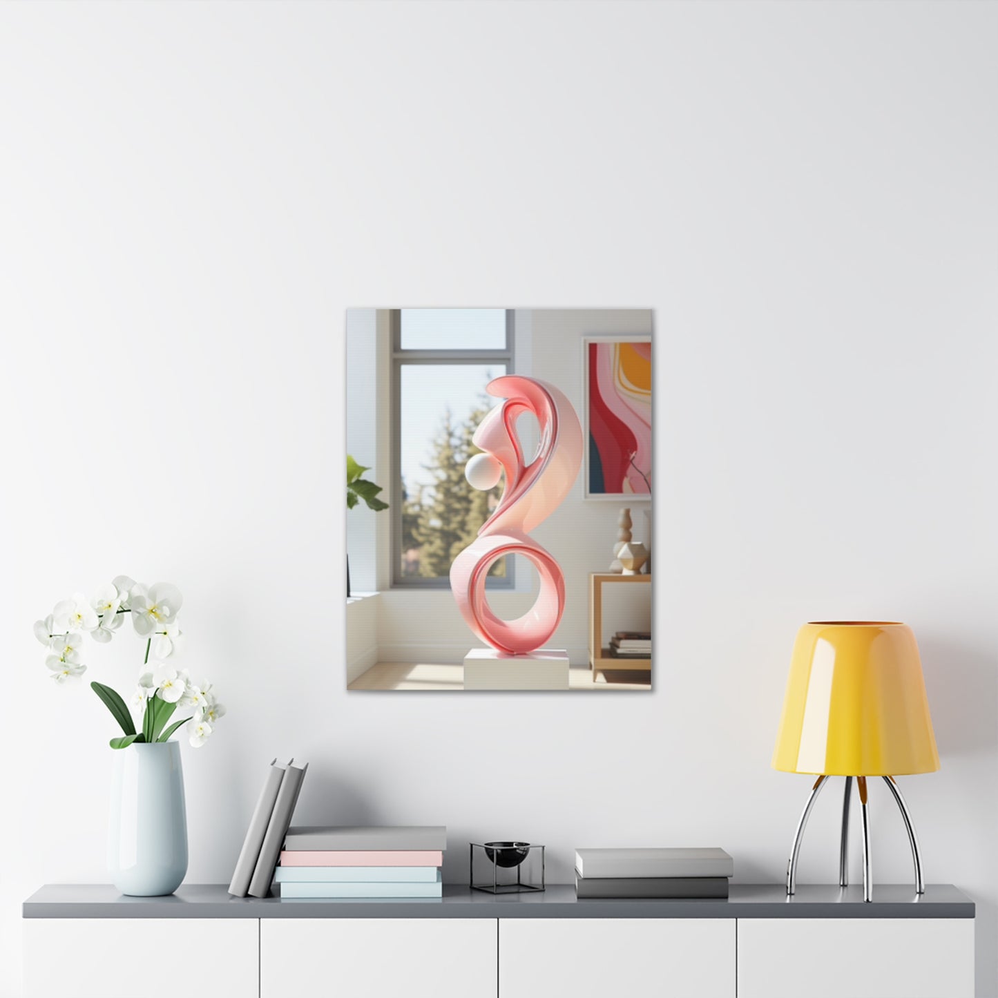 Timeless Elegance: Refined Pink Hues Canvas Print for Sophisticated Living Spaces