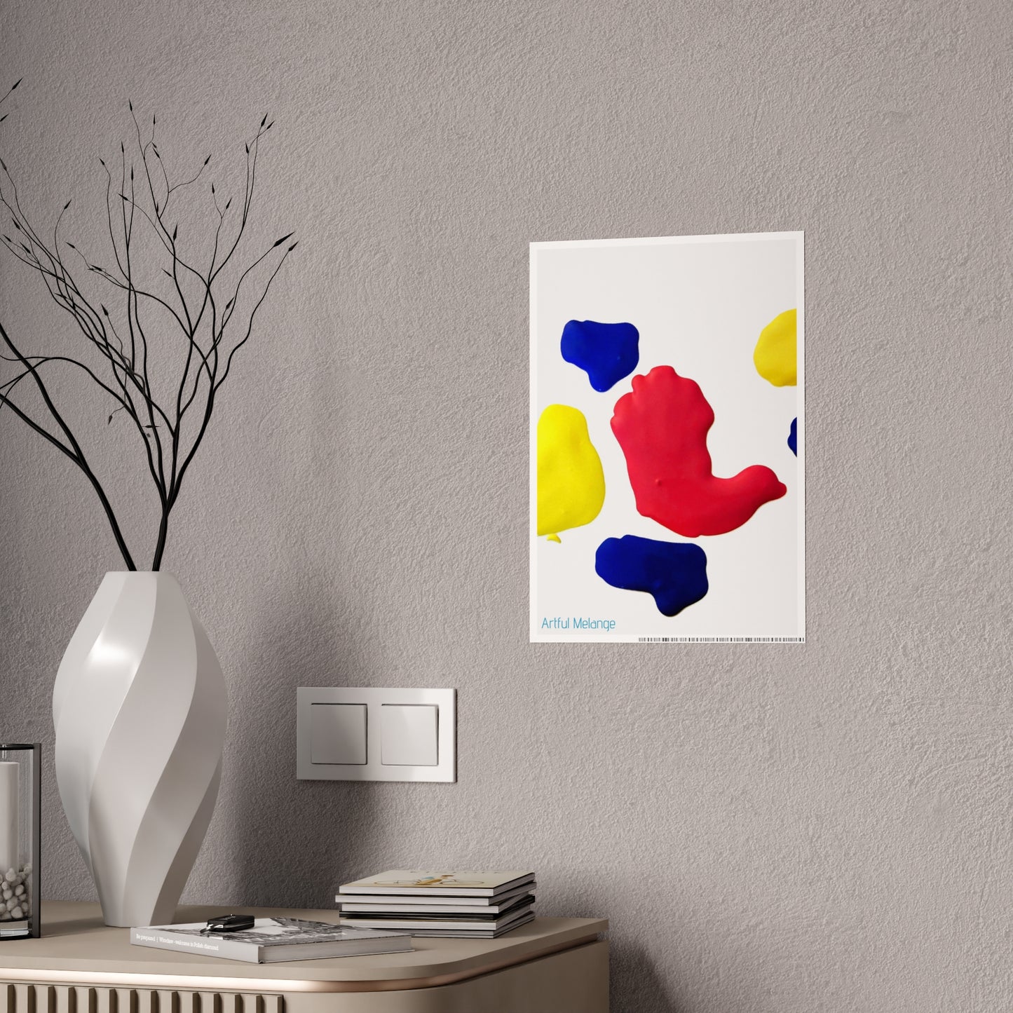 Gleaming Acrylic Abstract Poster: A Spectrum of Colorful Elegance