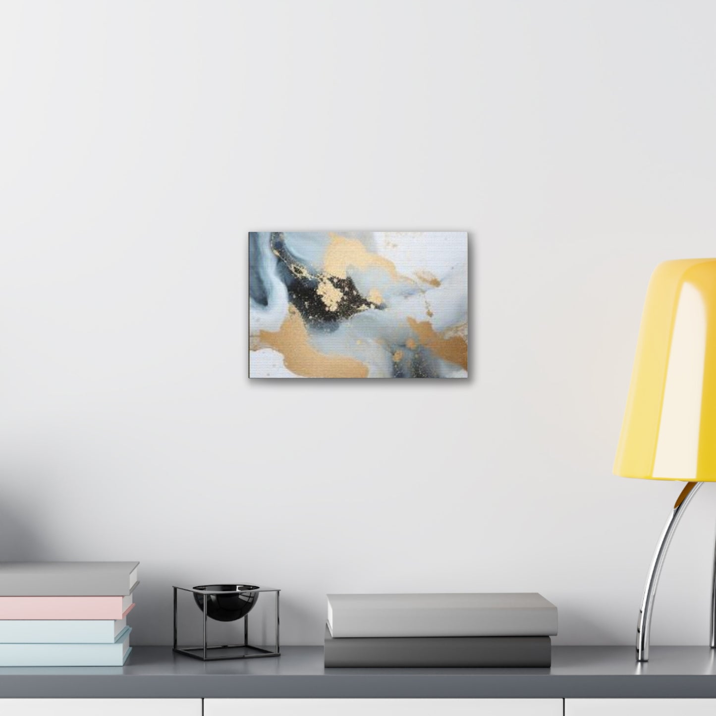 Gold and Black Elegance: A Symphony of Sophistication Canvas Print