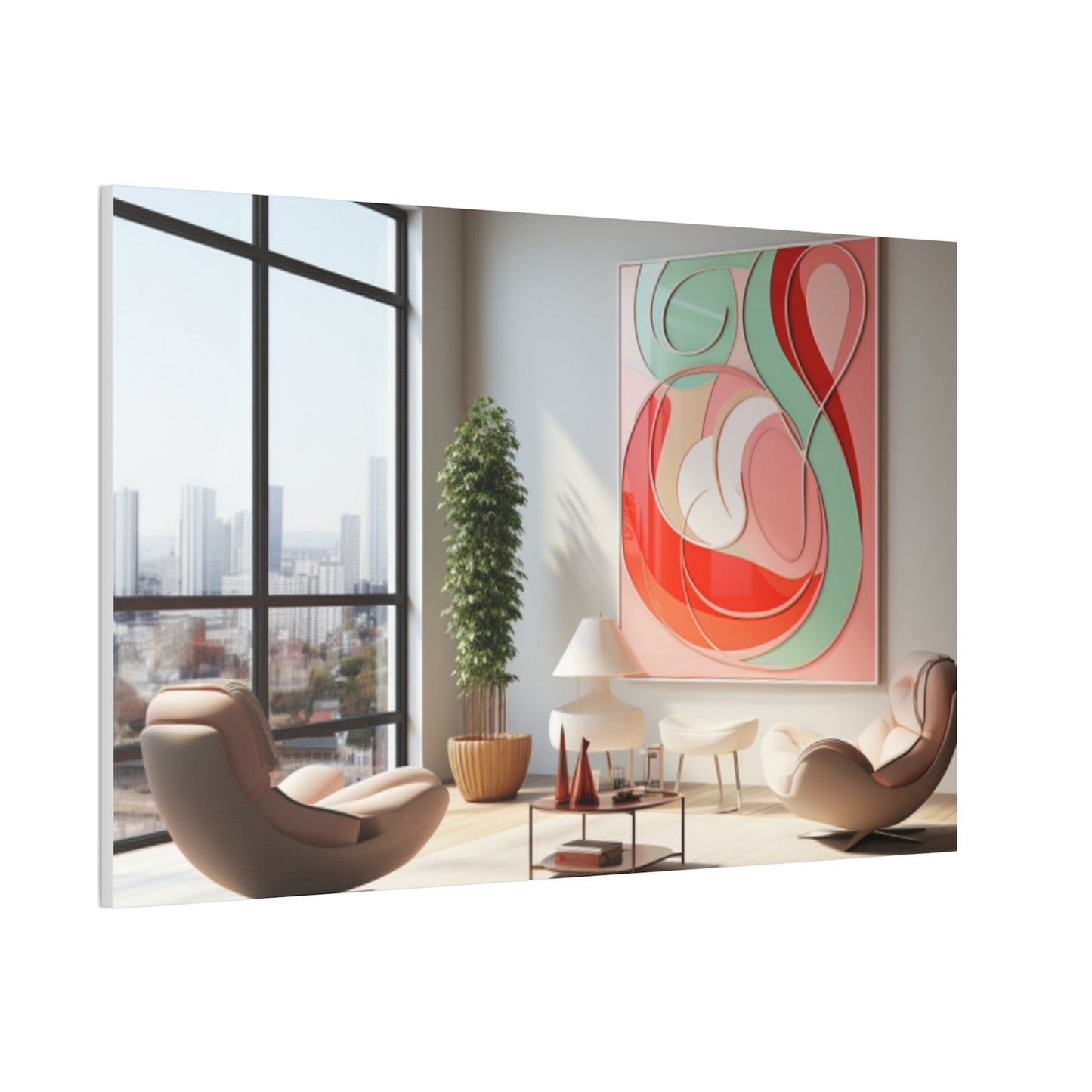 Timeless Elegance: Refined Pink Hues Canvas Print for Sophisticated Living Spaces