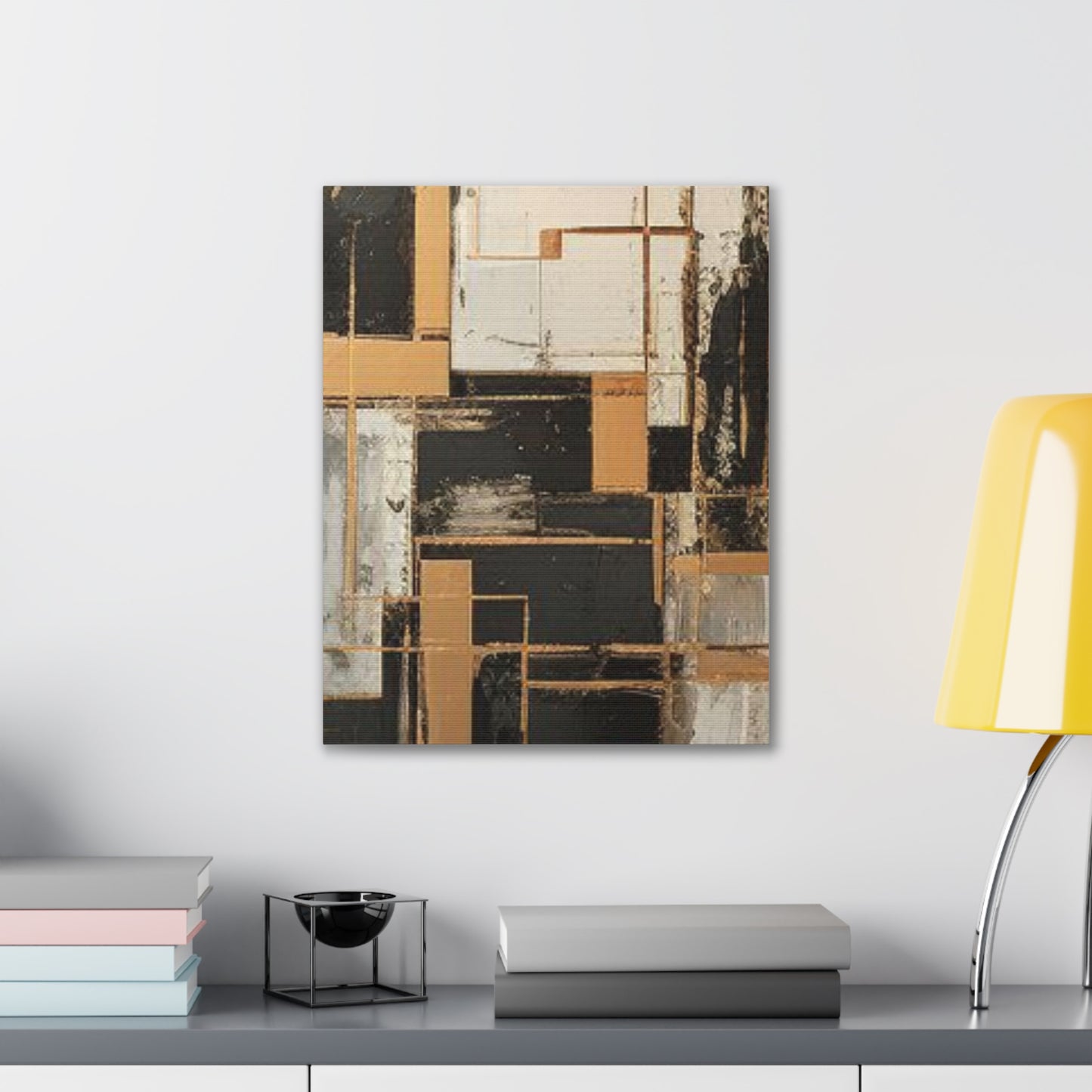 Gold and Black Elegance: A Symphony of Sophistication Canvas Print