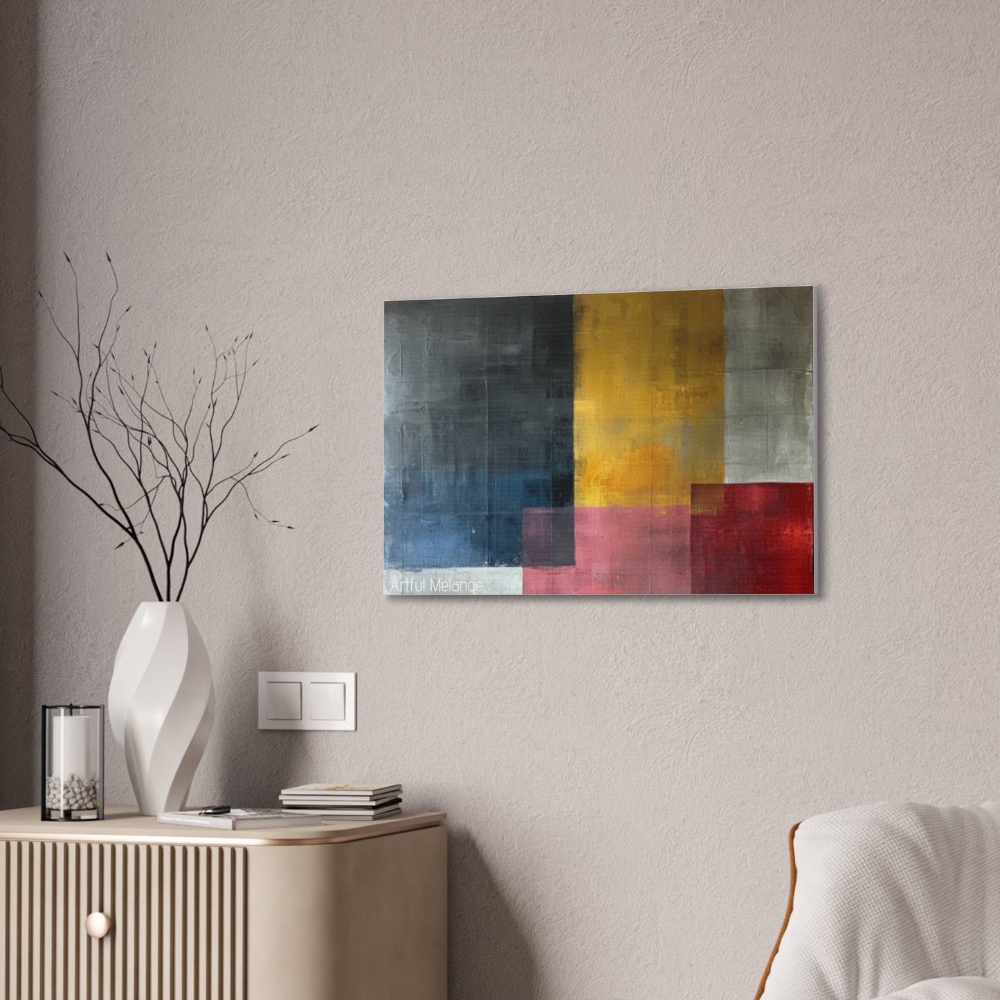 Primary Elegance: A Symphony of Sophistication Canvas Print