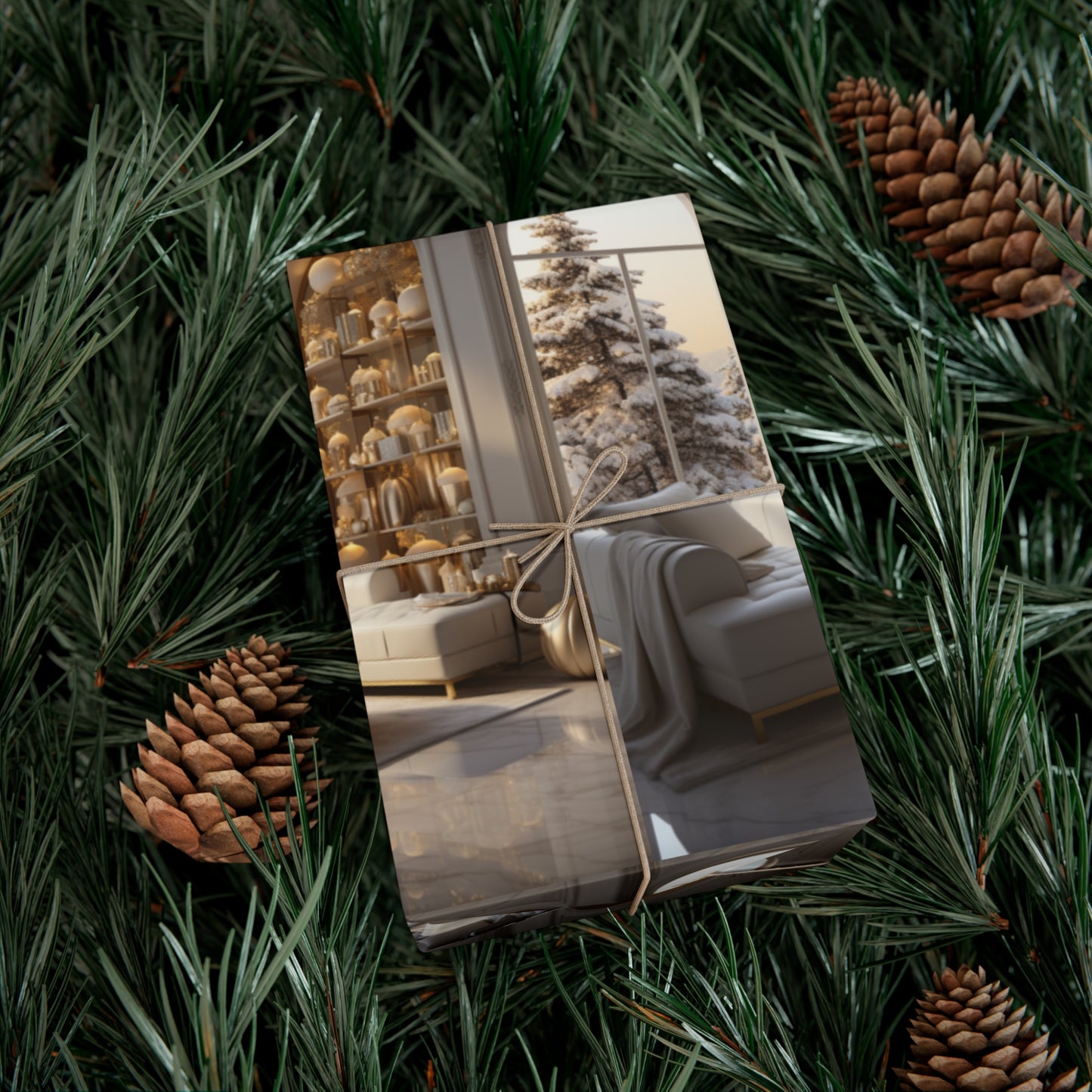 Elegant Gold and White Holiday Wrapping Paper Collection – Elevate Your Gifts with Sophisticated Style