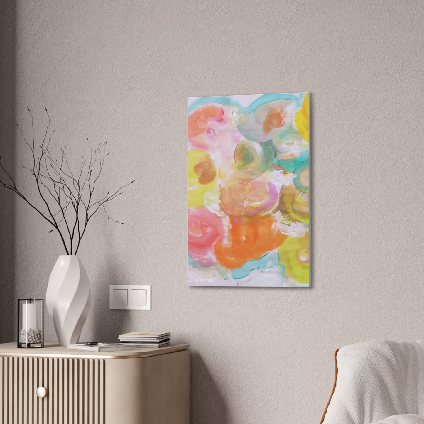 Primary Elegance: A Symphony of Sophistication Canvas Print