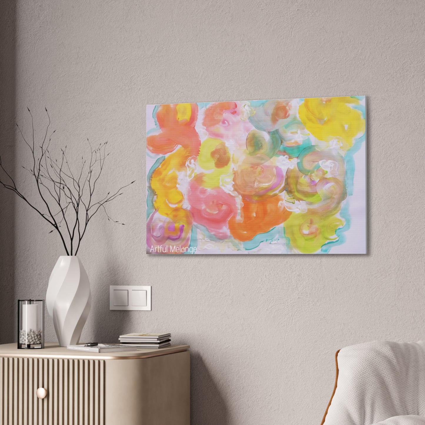 Primary Elegance: A Symphony of Sophistication Canvas Print