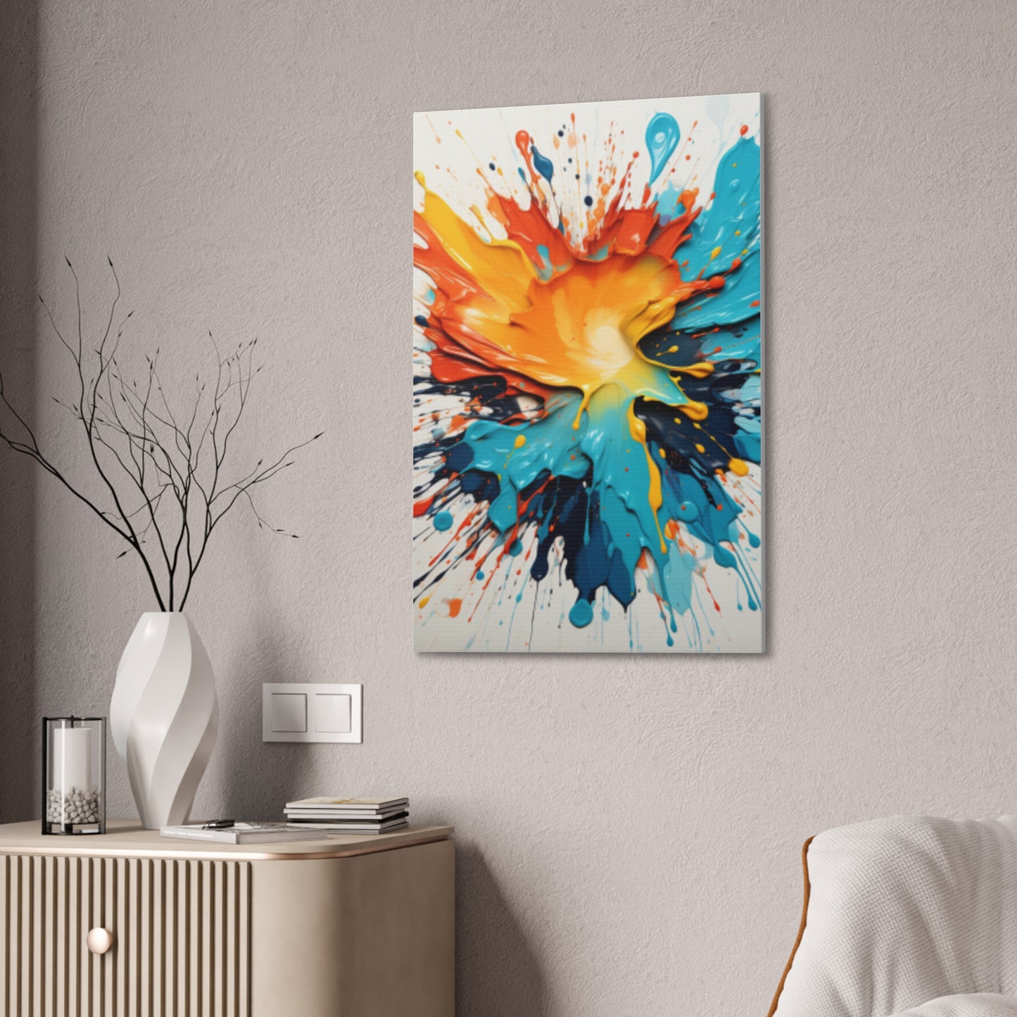 Primary Elegance: A Symphony of Sophistication Canvas Print