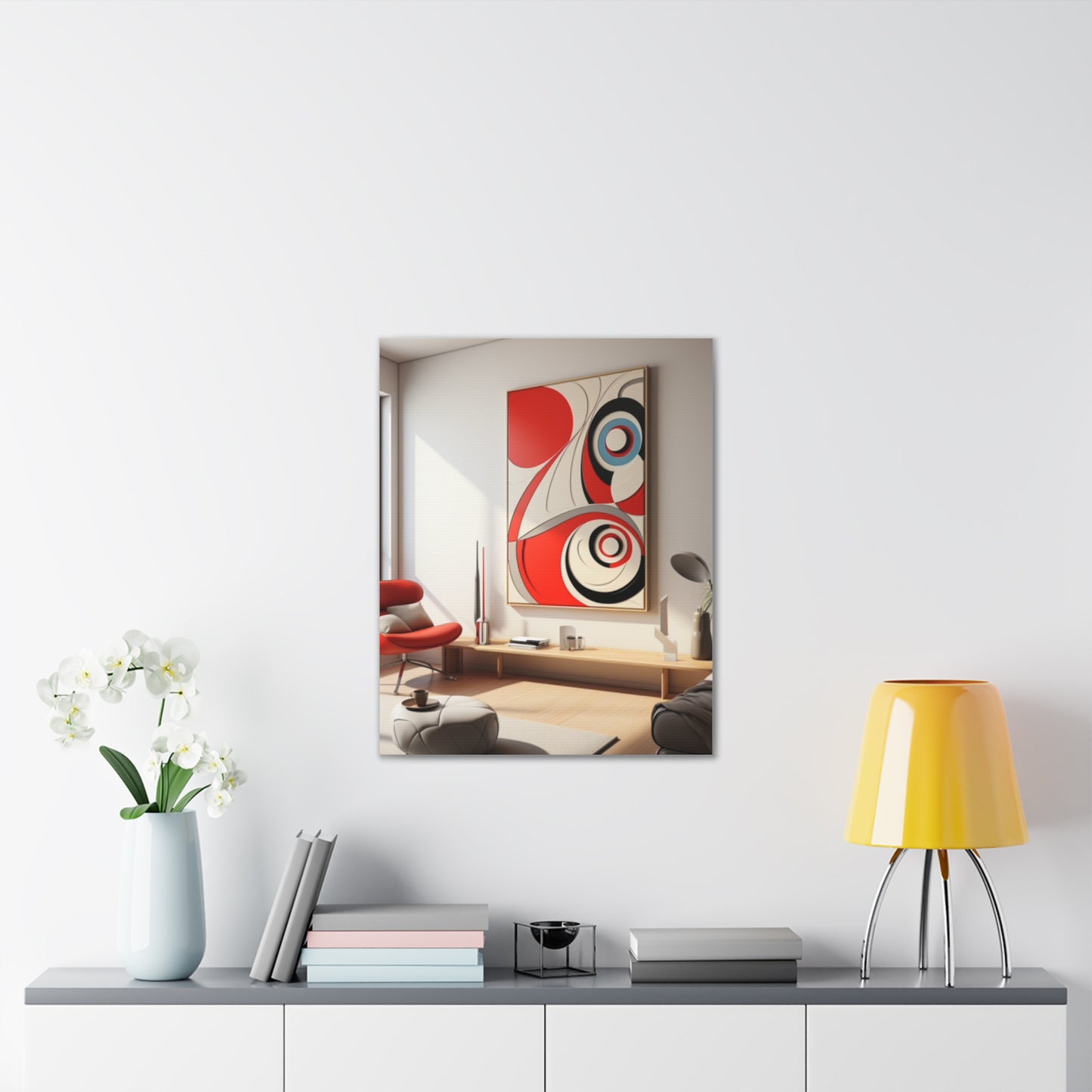 Crimson Elegance: A Symphony of Sophistication Canvas Print