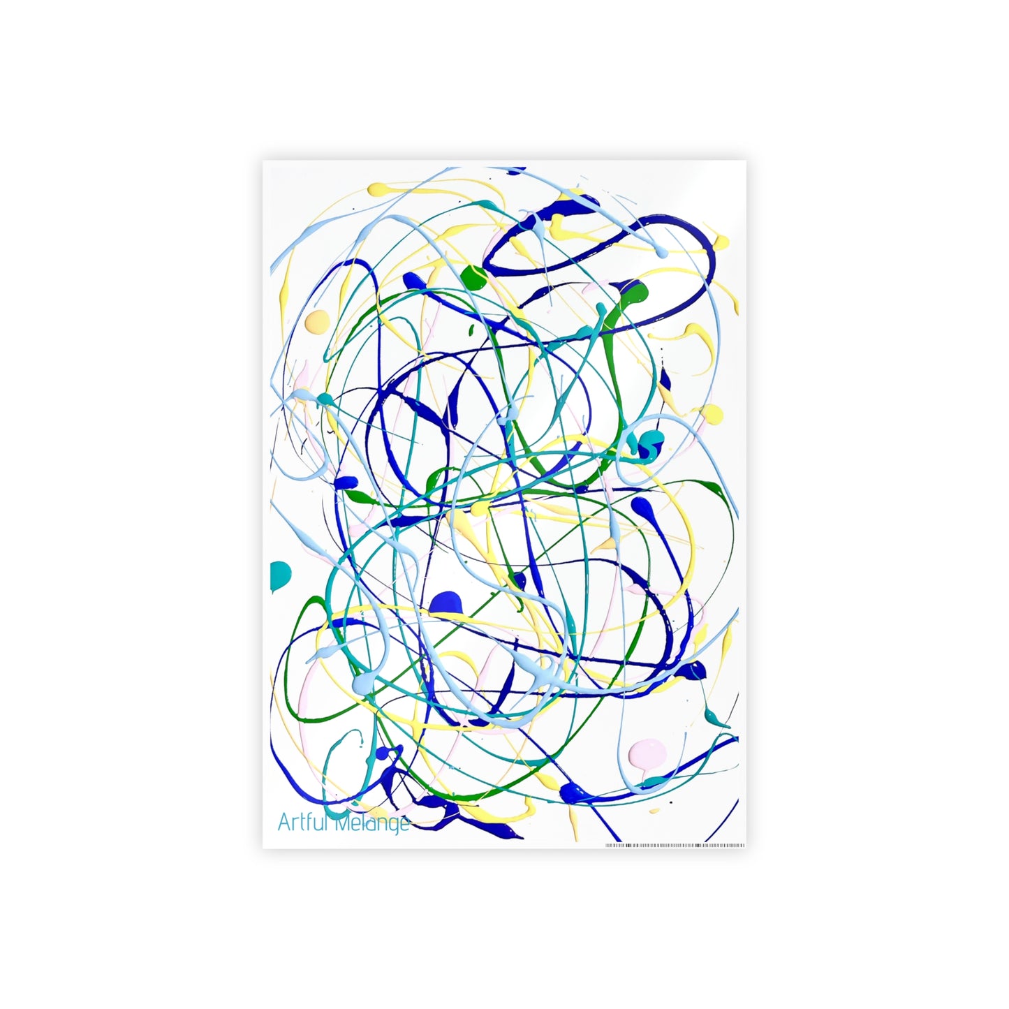 Gleaming Acrylic Abstract Poster: A Spectrum of Colorful Elegance