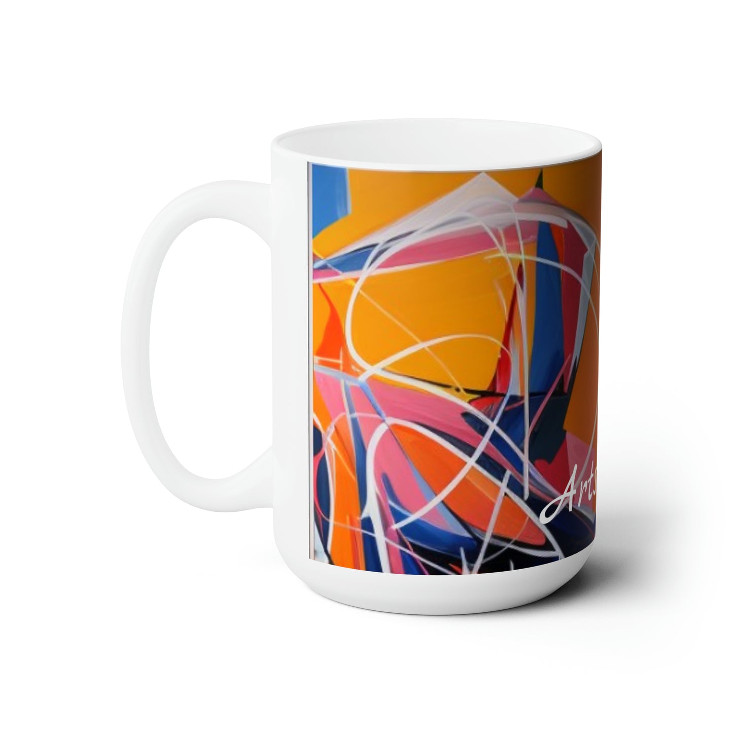 Artsy Pour Ceramic Mug 15oz