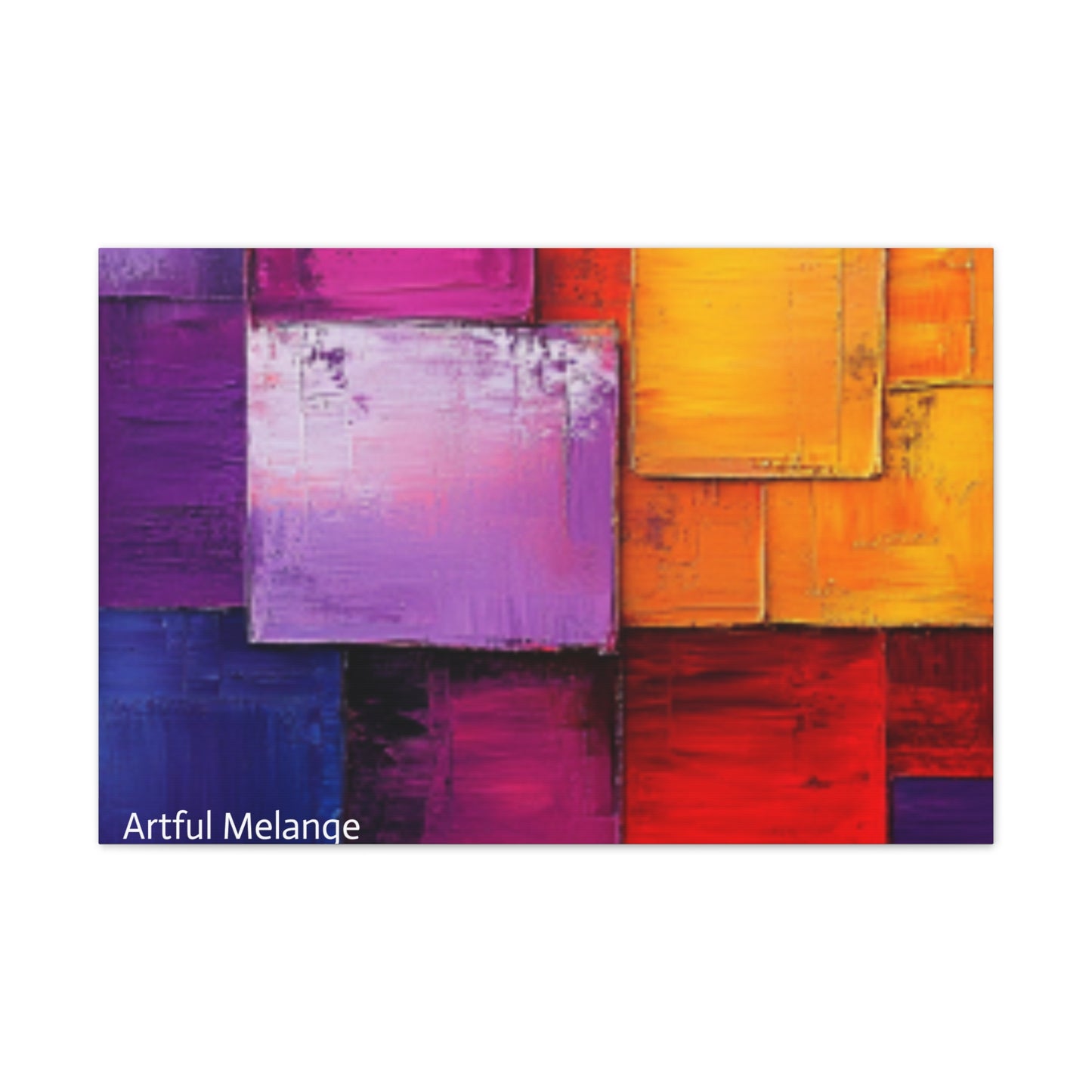 Acrylic Abstract Canvas Print - Homage to the Divine Nine/Red White Purple and Gold 8