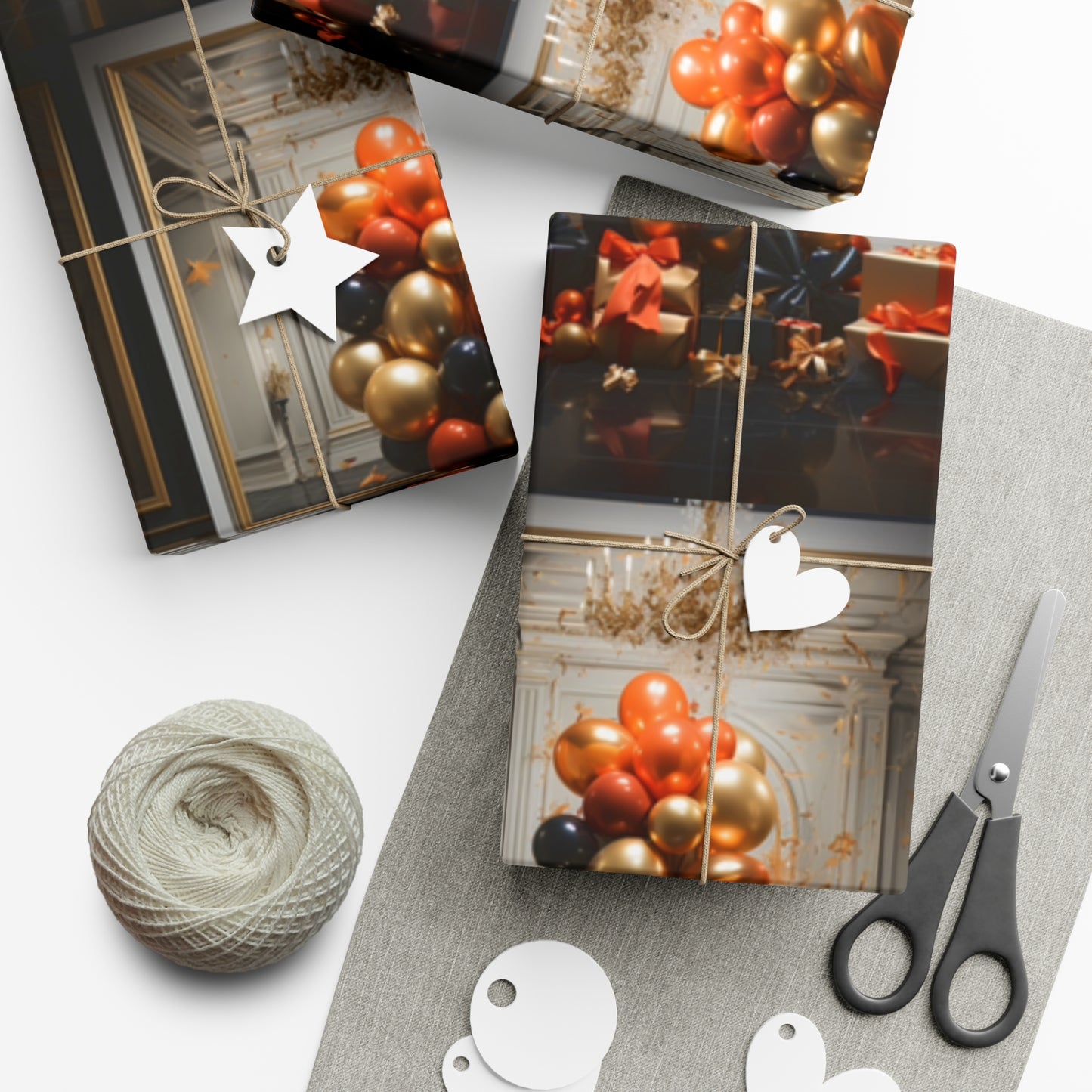 Elegant Gold Holiday Wrapping Paper Collection – Elevate Your Gifts with Sophisticated Style