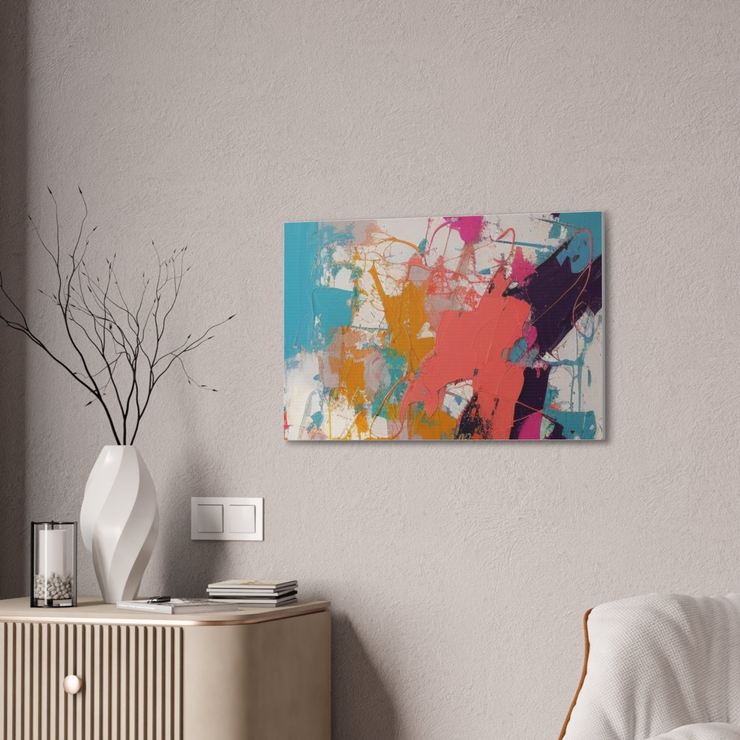 Primary Elegance: A Symphony of Sophistication Canvas Print