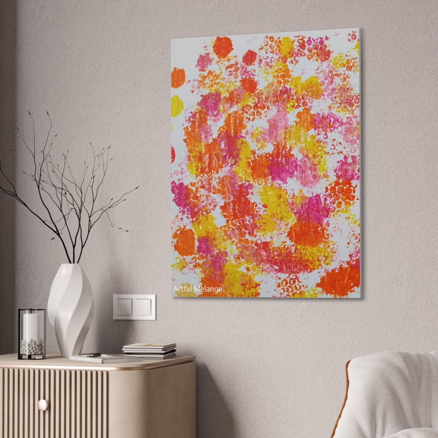 Acrylic Abstract Canvas Print - Richly Textured Artistry