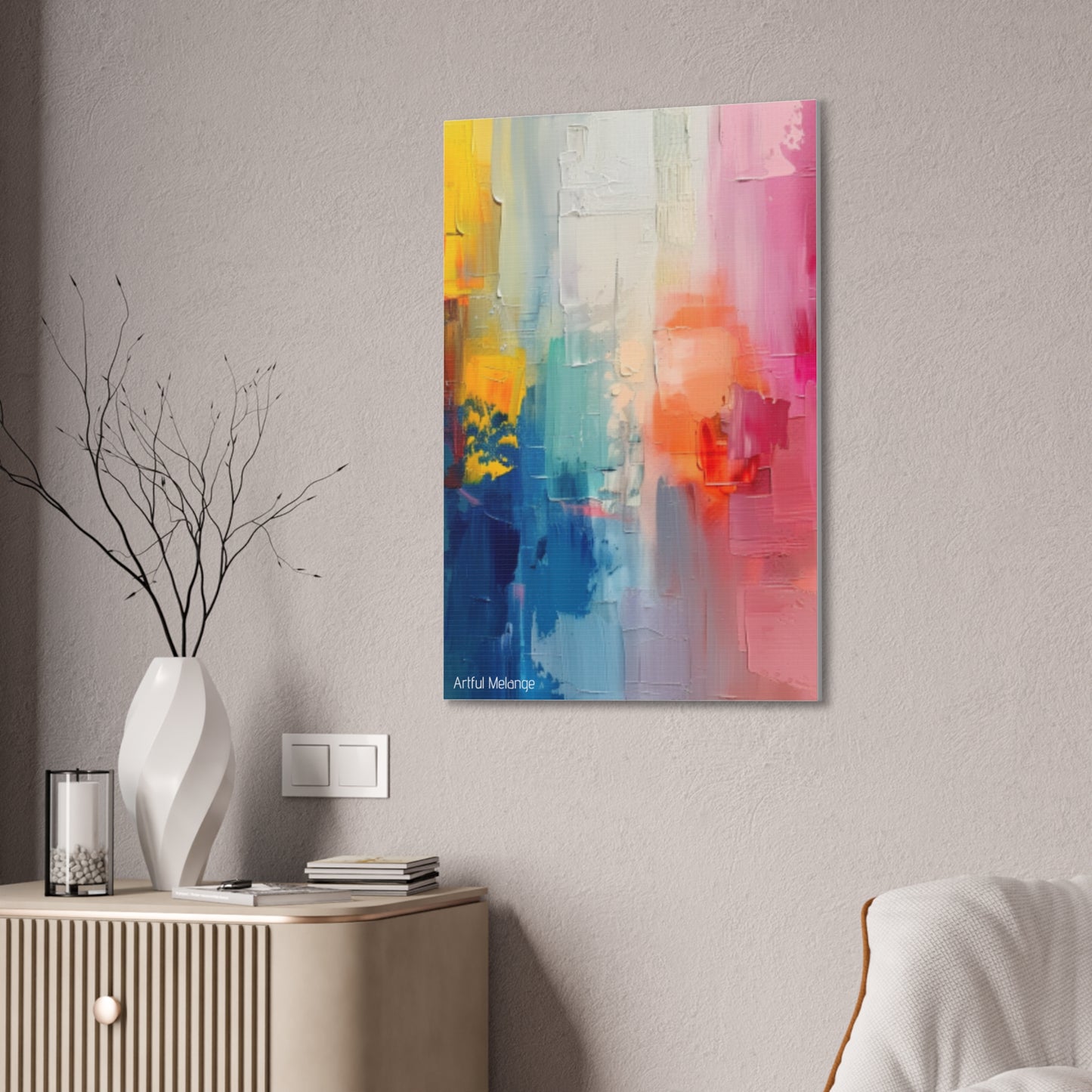 Primary Elegance: A Symphony of Sophistication Canvas Print