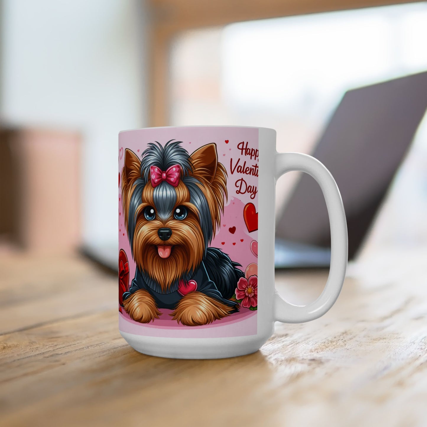 Love Paws- Yorkshire Terrier Valentine's Day Mug 15oz